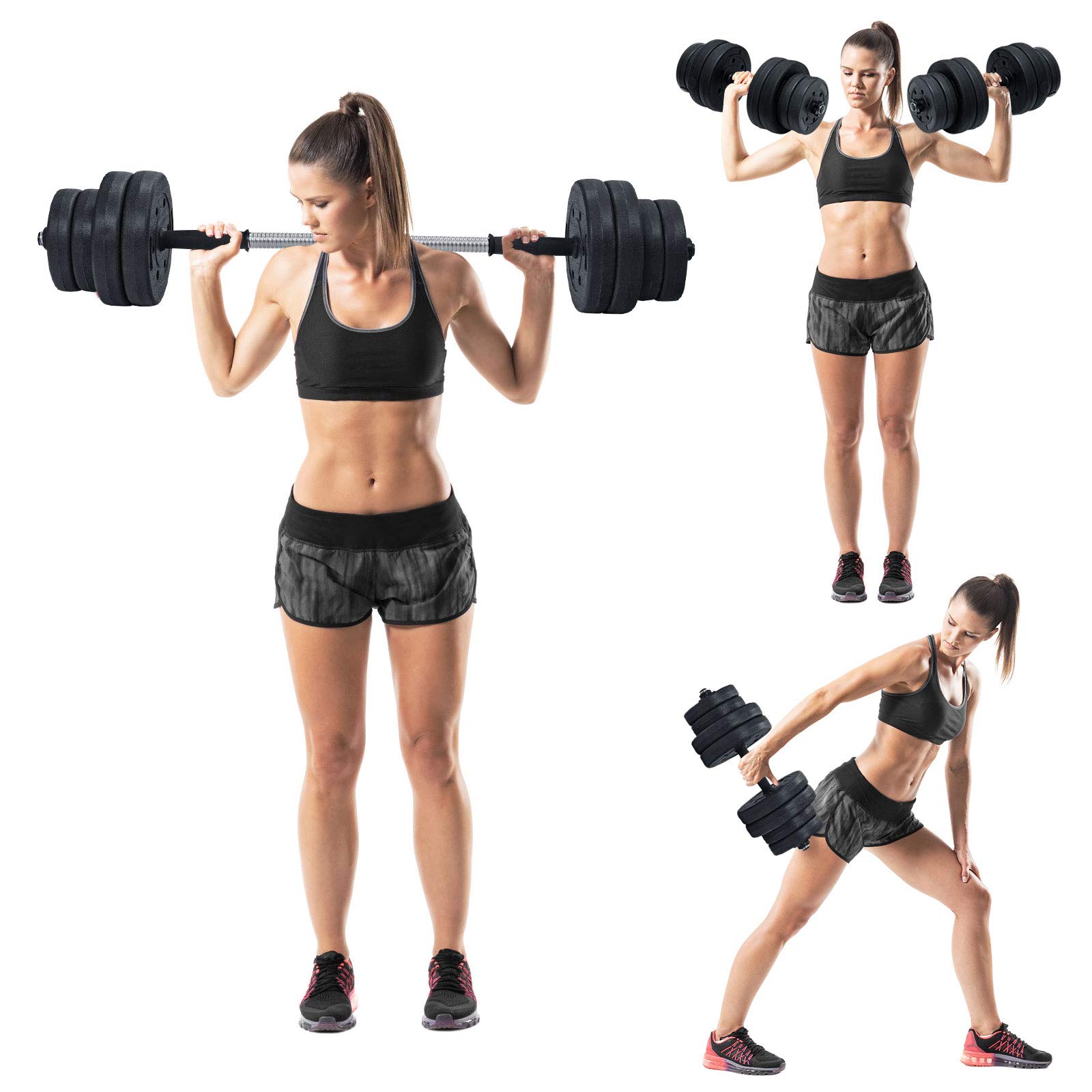 komfotteu-hanteln-set-30kg-2-in-1-verstellbar-als-kurzhantel-und-langhantel image 2