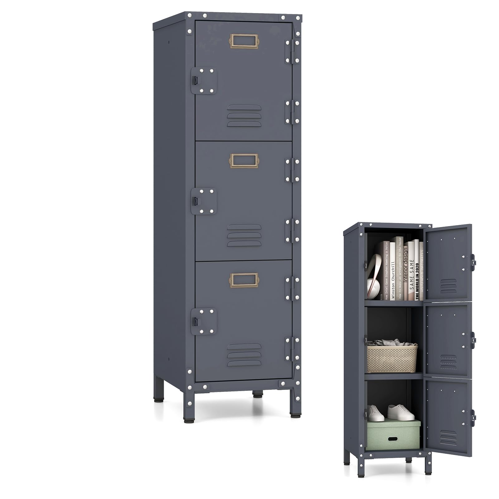 komfotteu-aktenschrank-metall-mit-3-t-ren-30x35x100-cm image 1