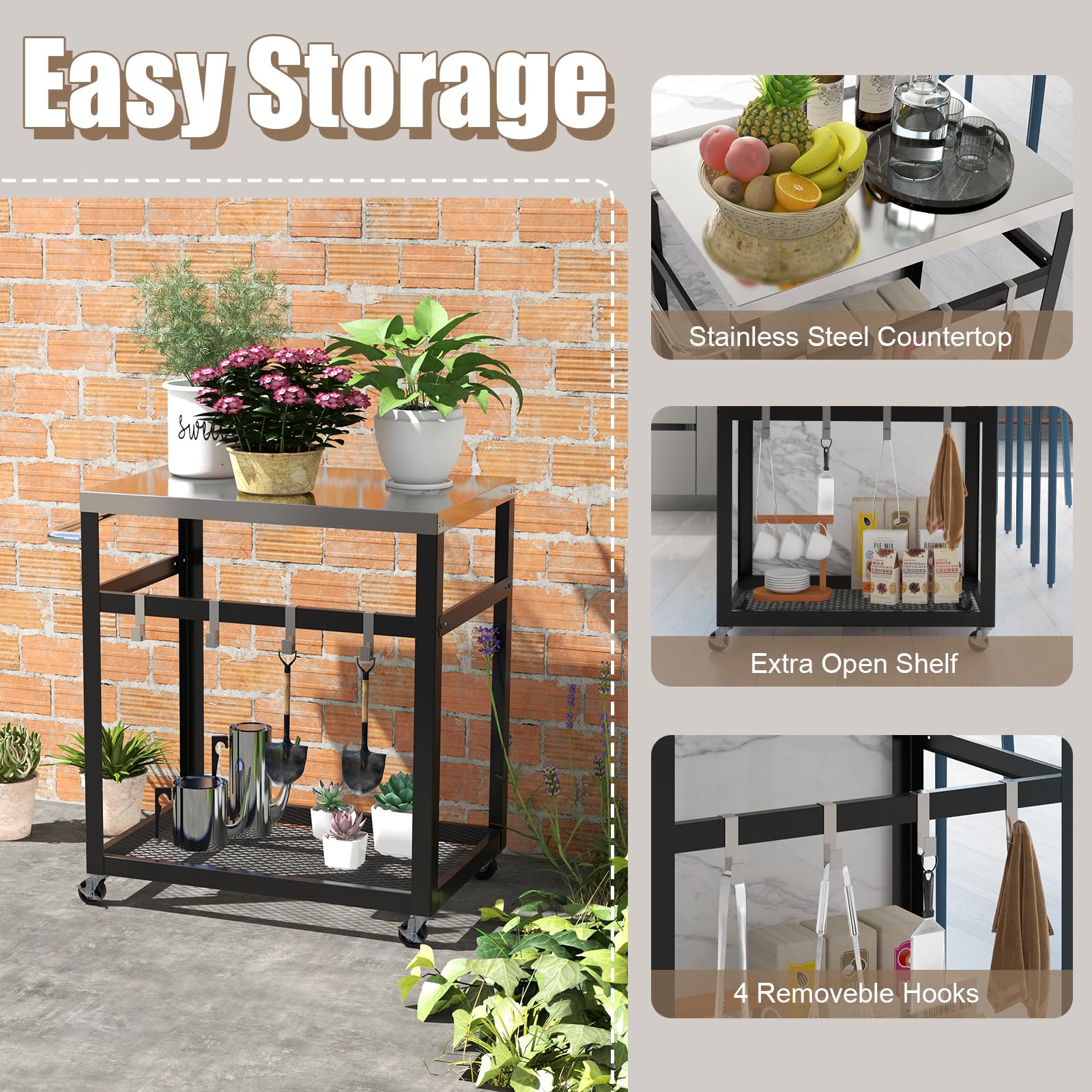 komfotteu-k-chenwagen-grillwagen-mit-edelstahl-arbeitsplatte-83-5x50-5x84-5-cm image 3