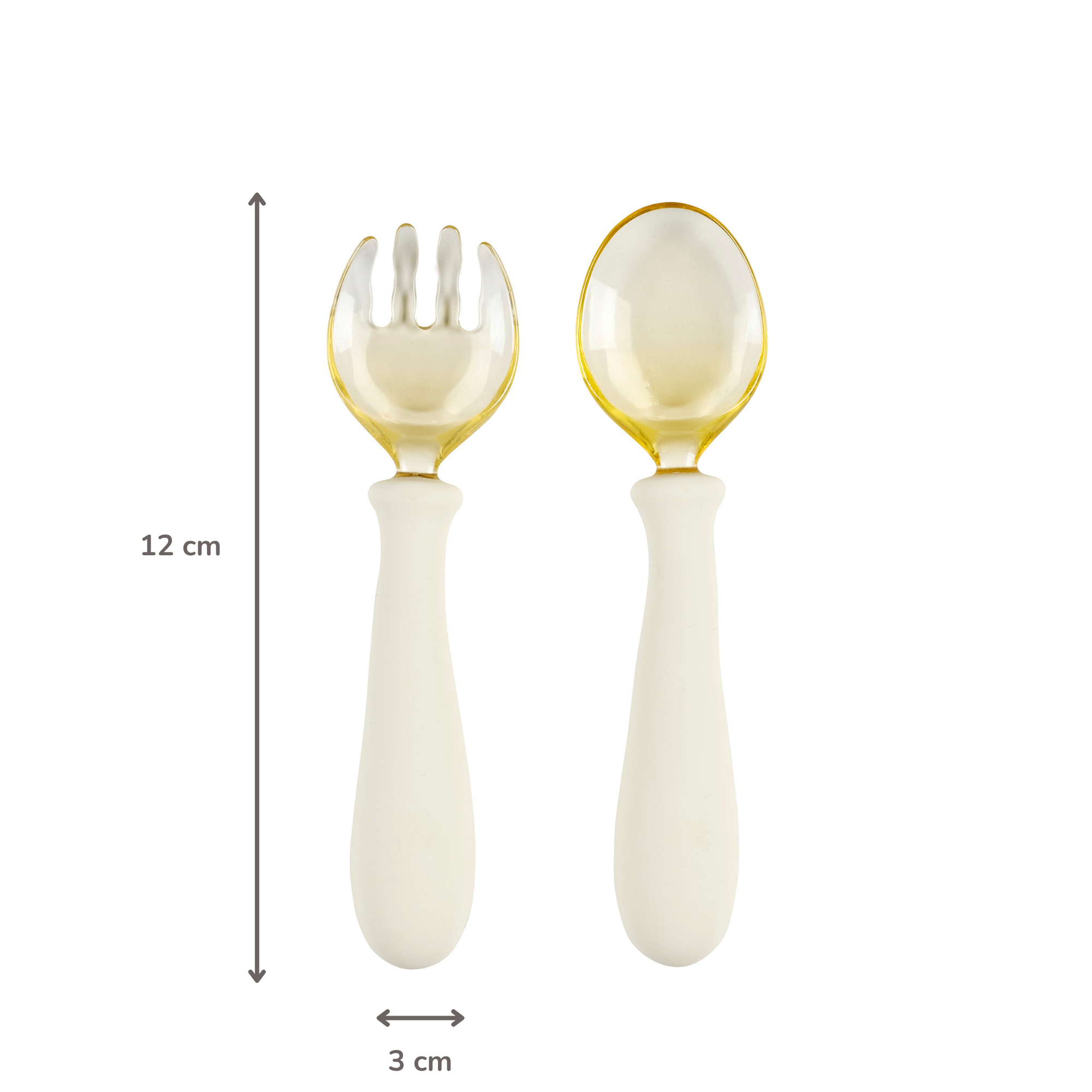 nattou-mealtime-babybesteck-silikon-12-cm-ecru image 5