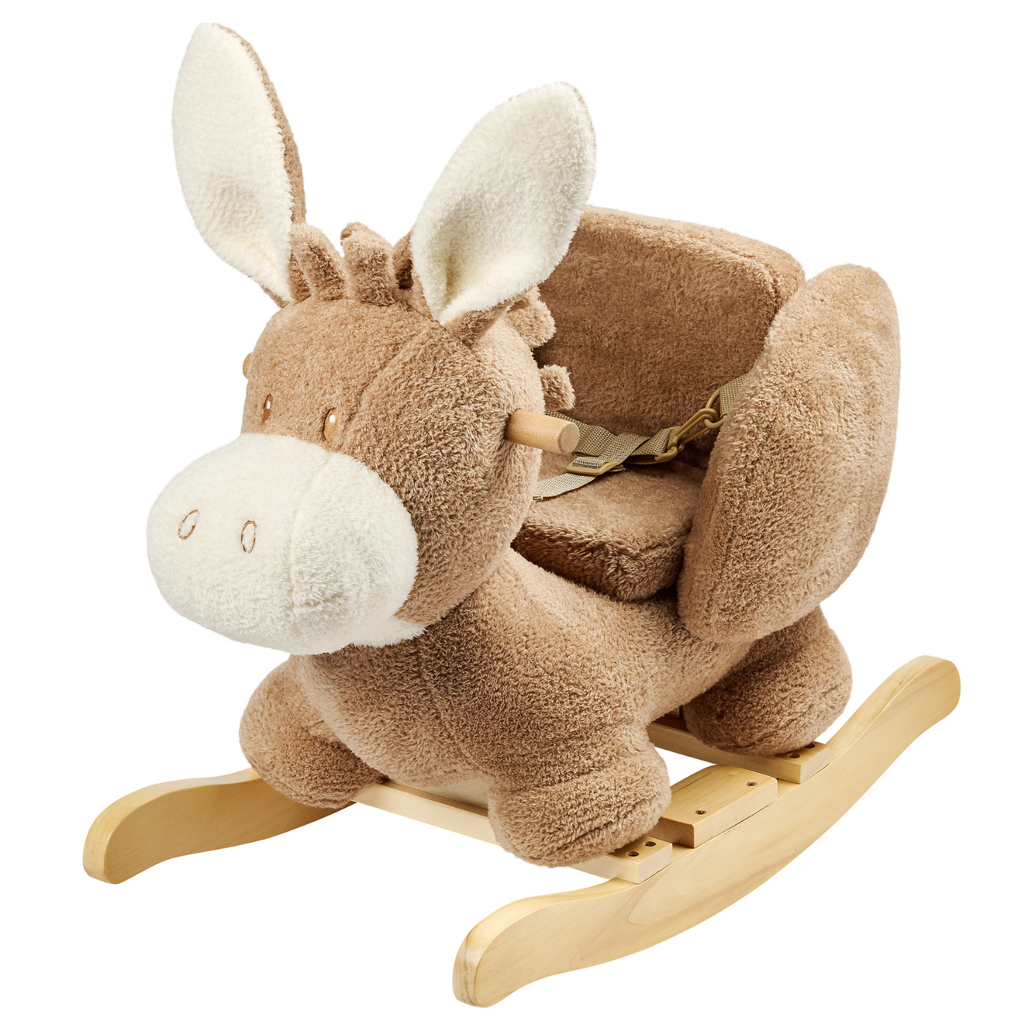 nattou-teddy-schaukelpferd-esel-schaukeltier-beige-aus-teddystoff image 1