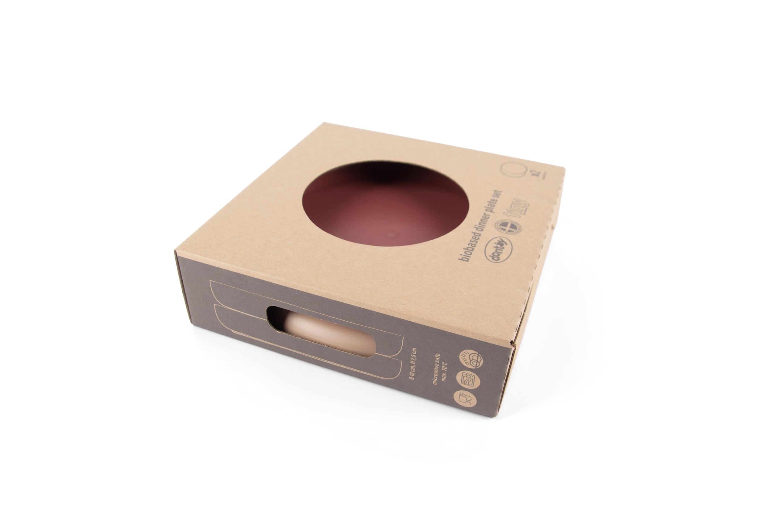 dantoy-tiny-biobased-tellerset-nude-ruby-red-6240 image 2