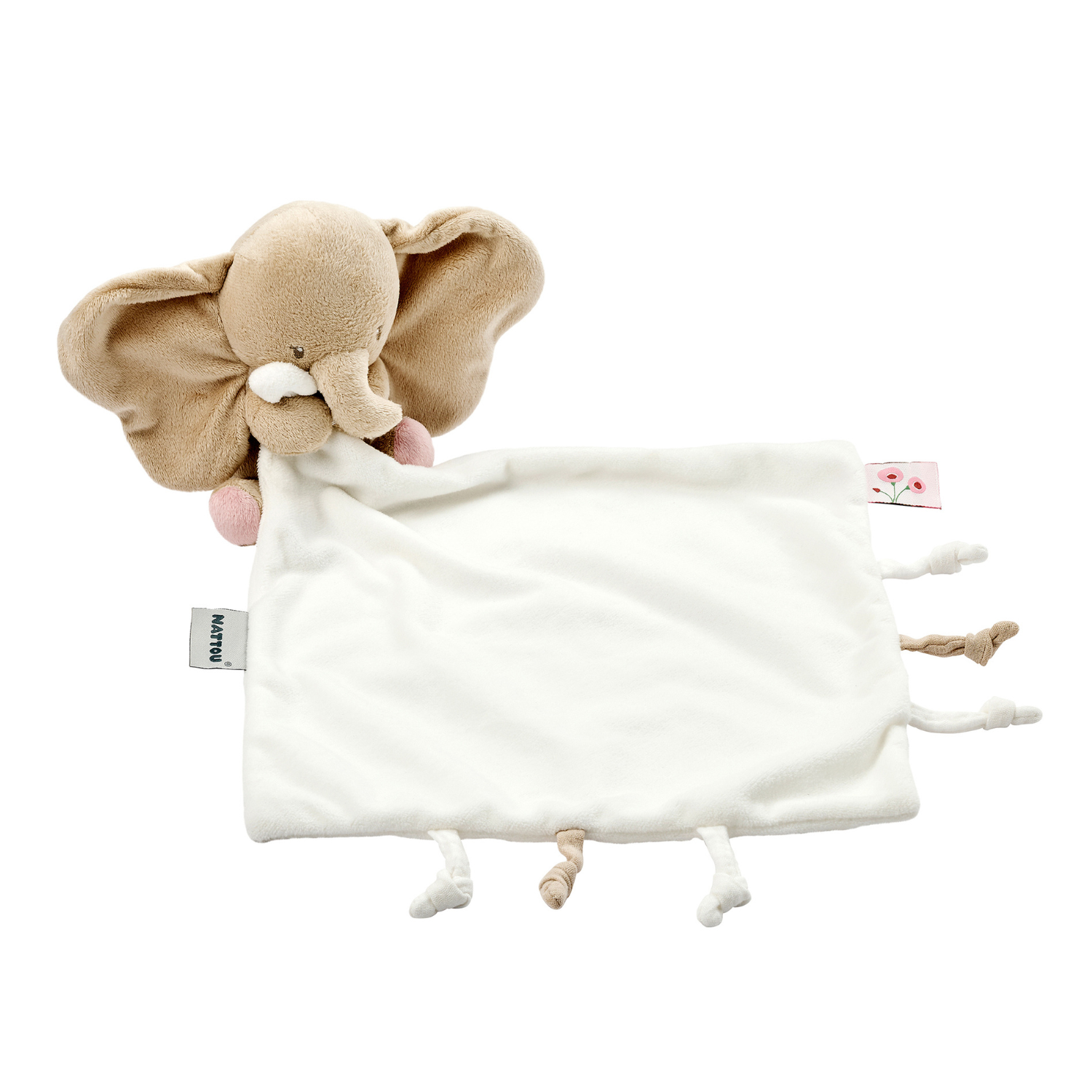 nattou-fanfan-schmusetuch-elefant-doudou-27-x-27-cm-off-white image 1