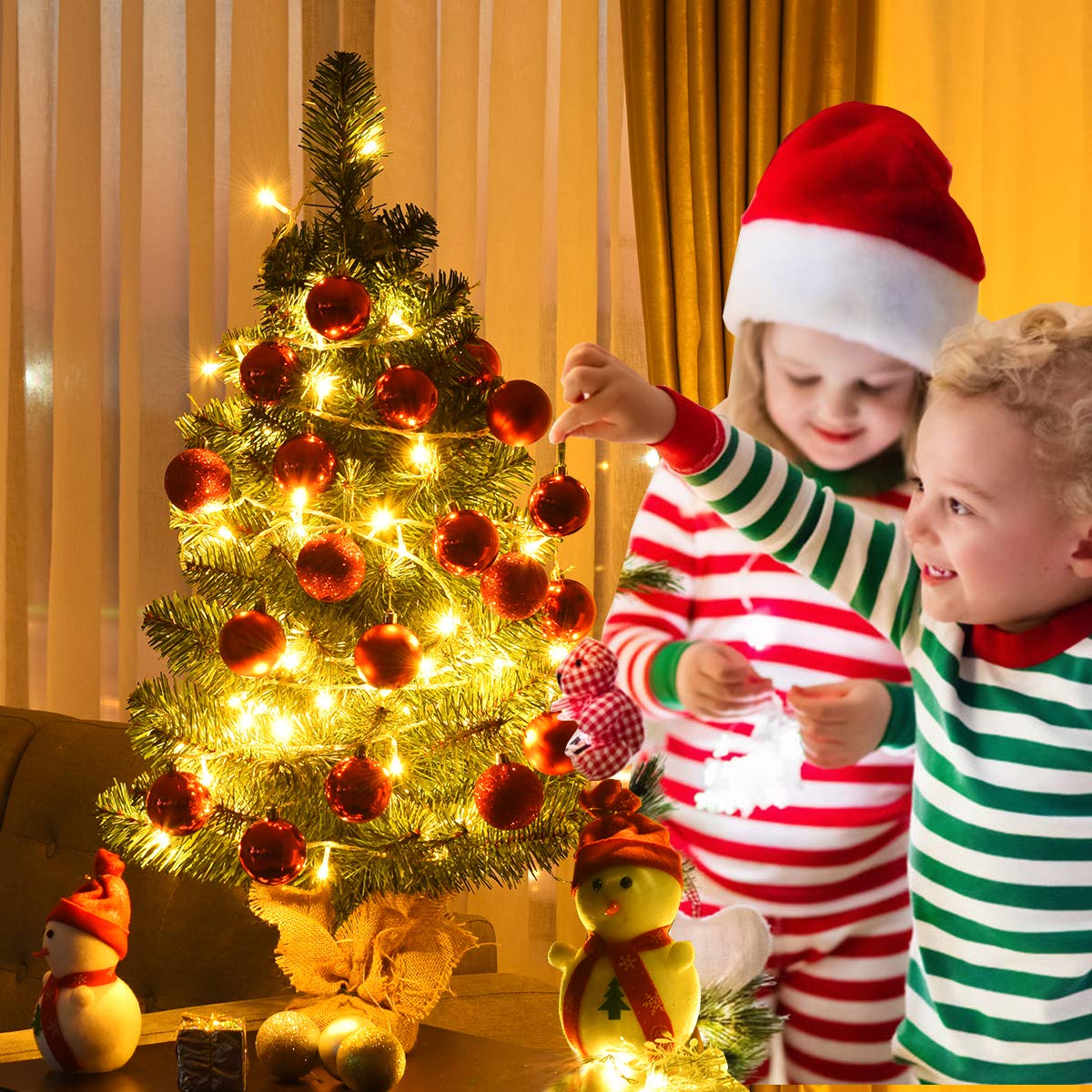 komfotteu-k-nstlicher-weihnachtsbaum-90-cm-96-spitzen-betonsockel image 2