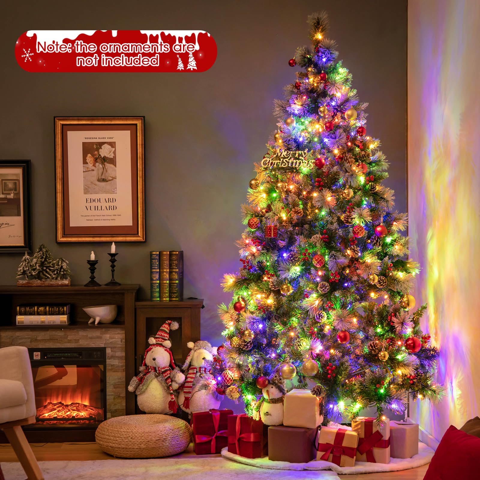 komfotteu-k-nstlicher-weihnachtsbaum-215-cm-mit-400-led-4-farben-kiefer-beeren-s image 7