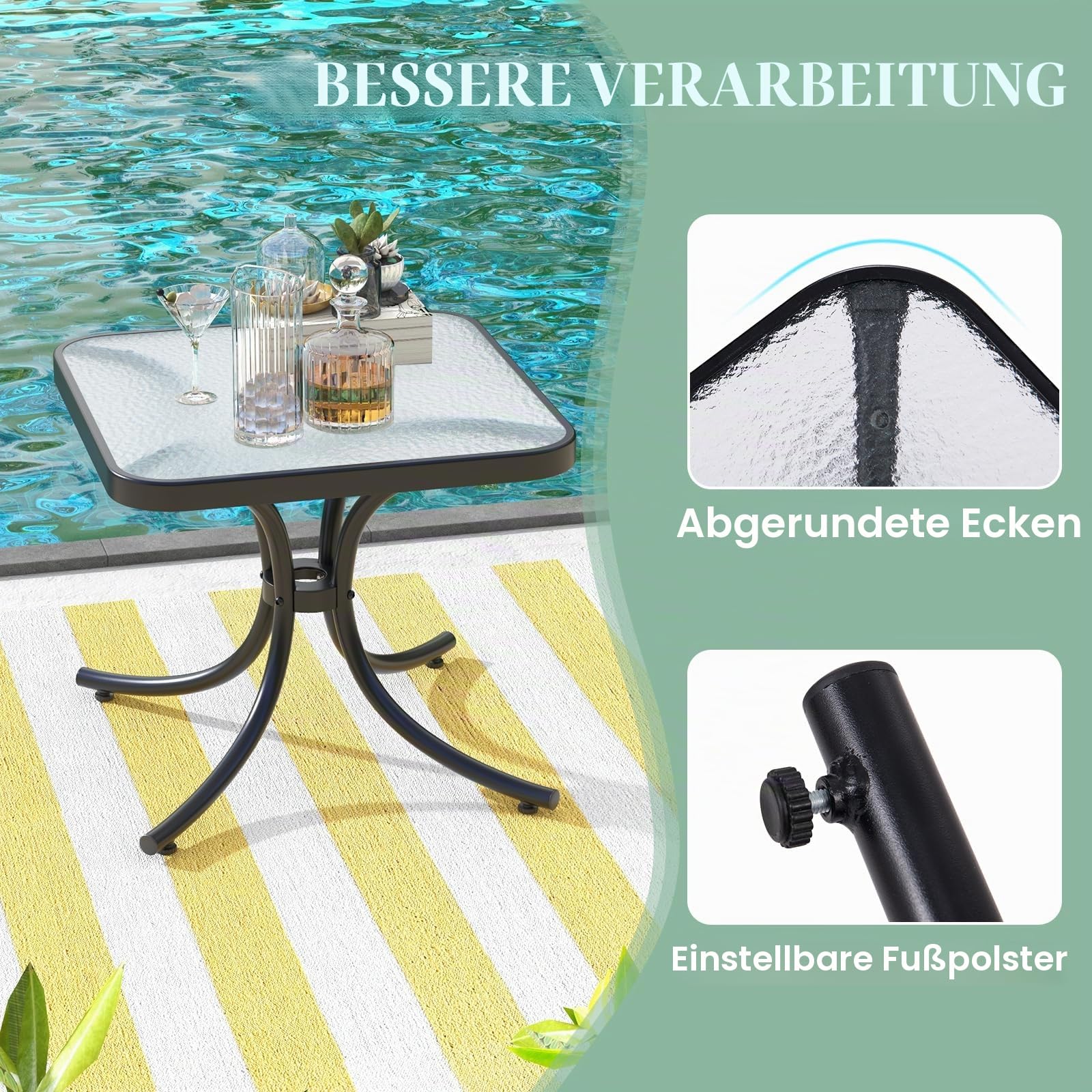 komfotteu-gartentisch-beistelltisch-glas-50x50x45-cm-metall-wetterfest image 7