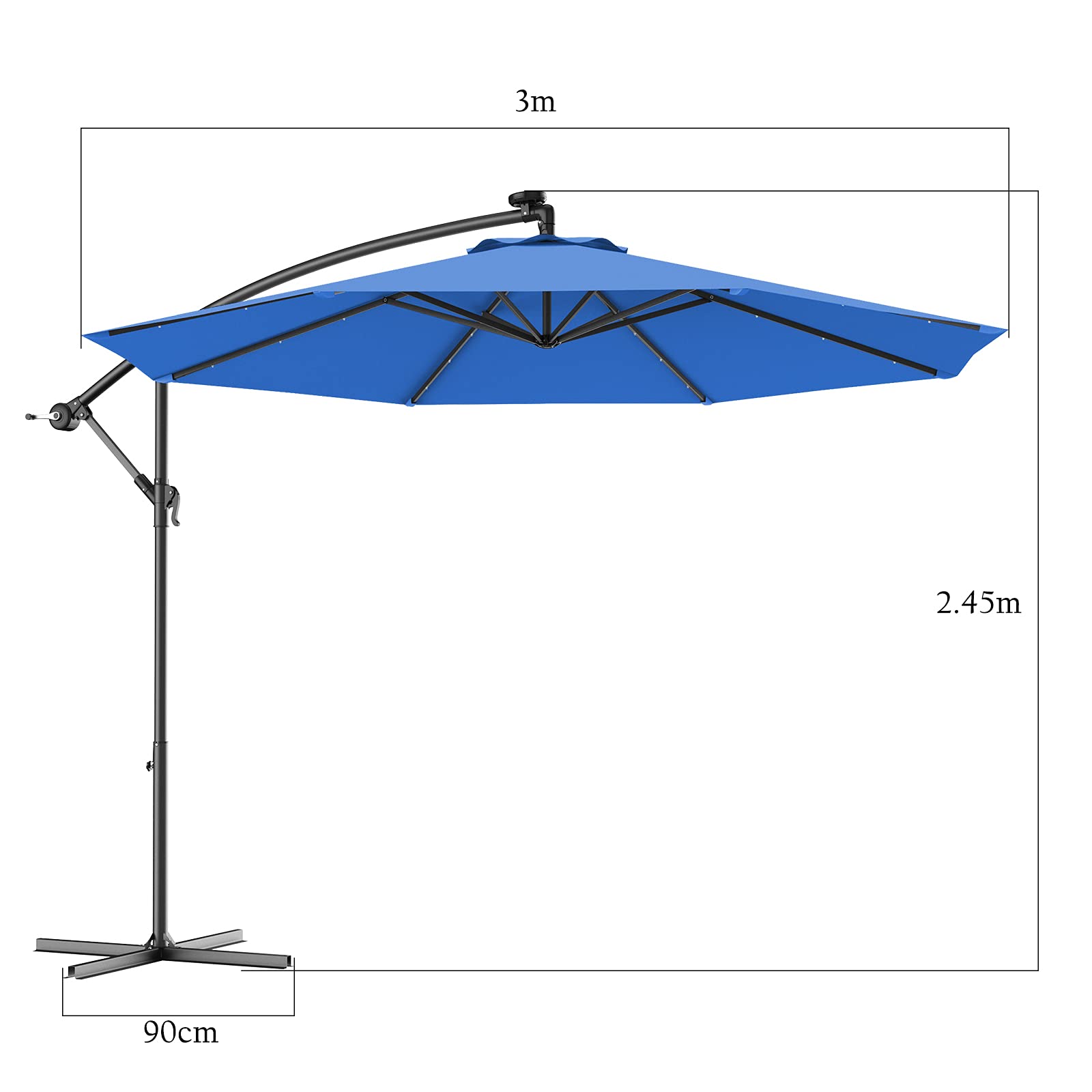 komfotteu-ampelschirm-300-cm-mit-led-beleuchtung-neigbar image 3