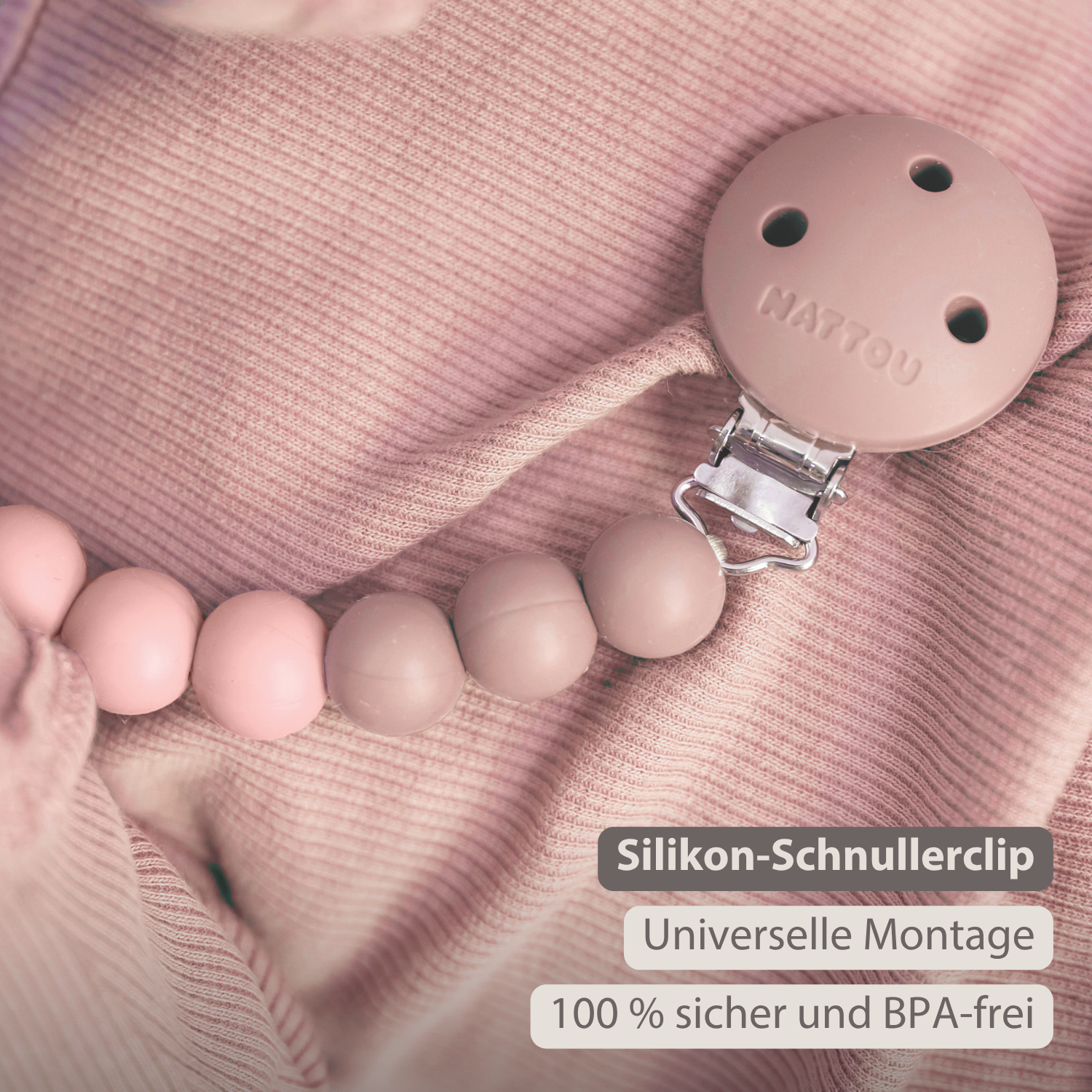 nattou-silikon-schnullerkette-21-cm-farbverlauf-rosa image 2