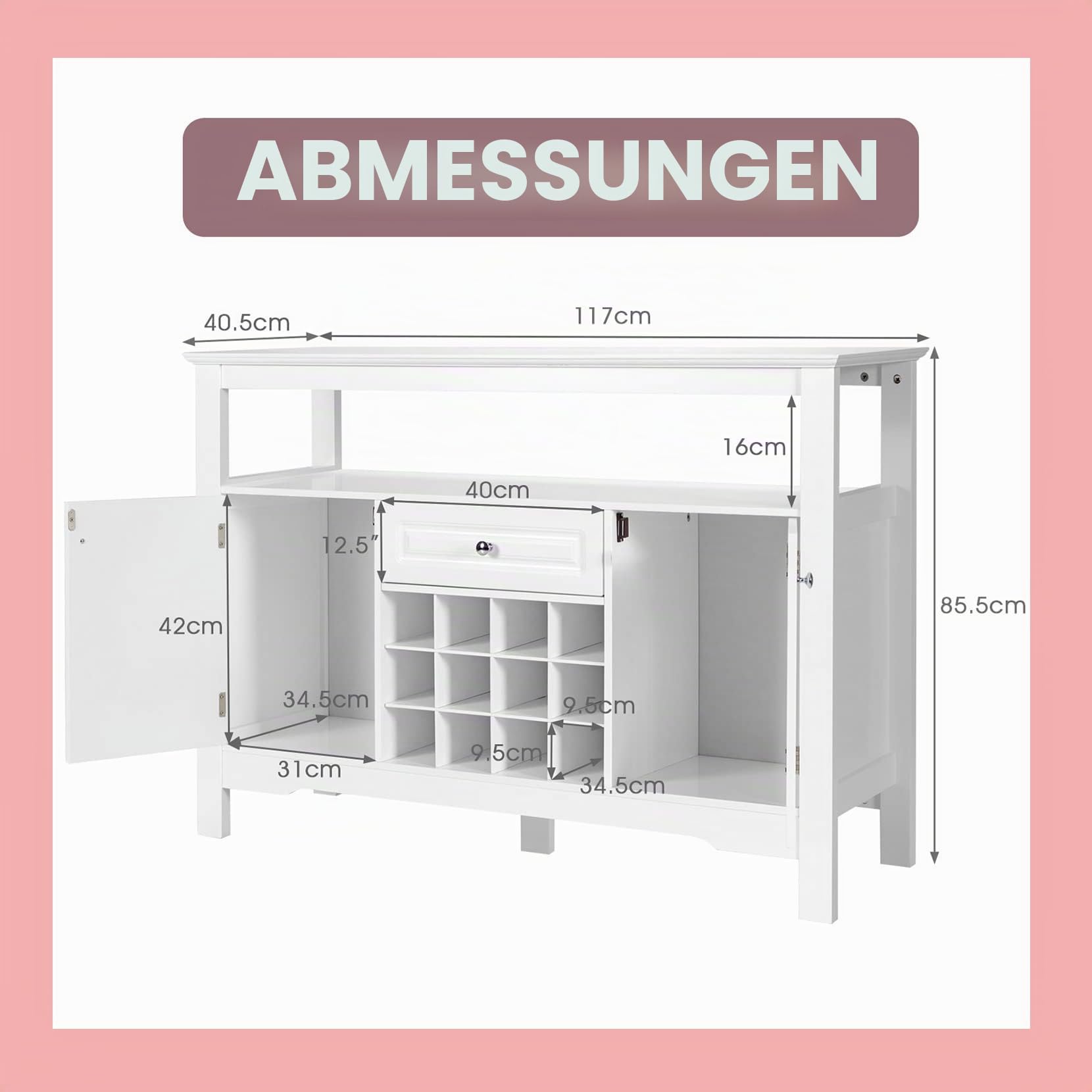 komfotteu-sideboard-k-chenschrank-116x40x82cm-wei-mit-weinregal image 3