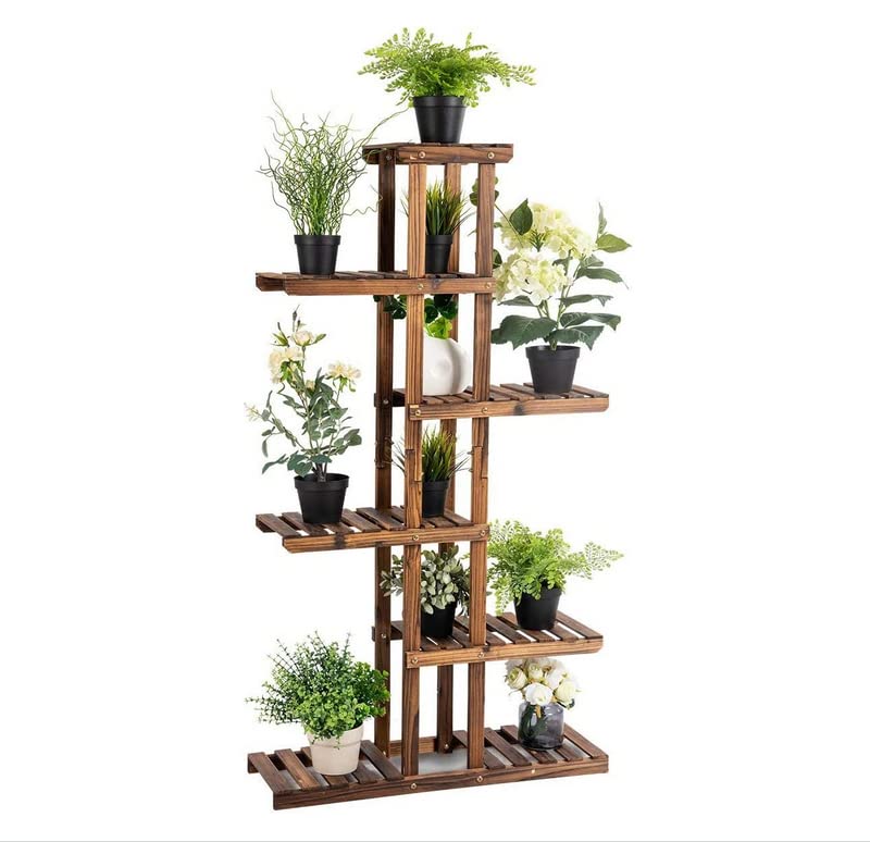 komfotteu-blumentreppe-holz-6-st-ckig-75x25x140-cm-pflanzenst-nder-wetterfest image 6
