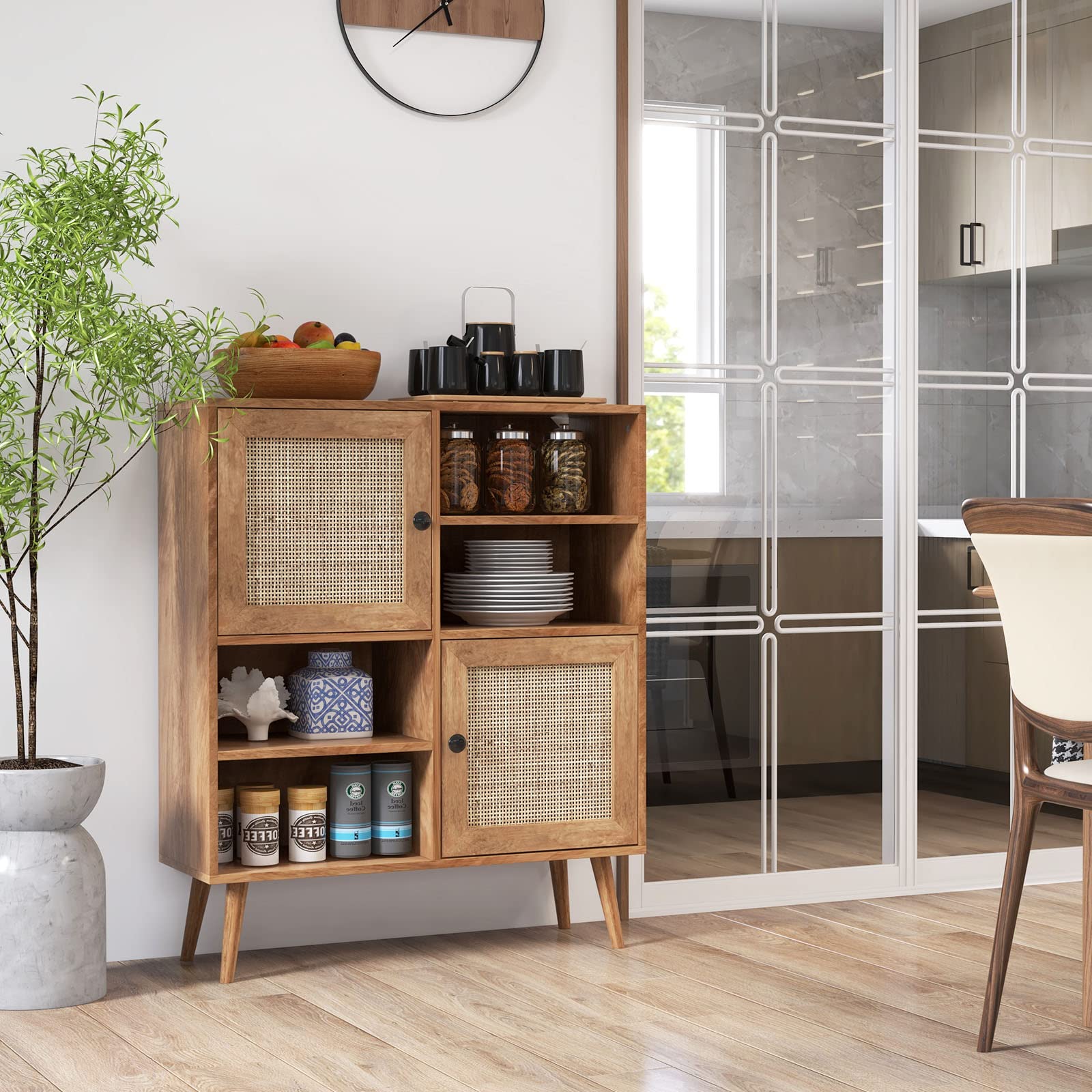 komfotteu-sideboard-rattan-80x29-5x97-cm-mit-2-t-ren image 2