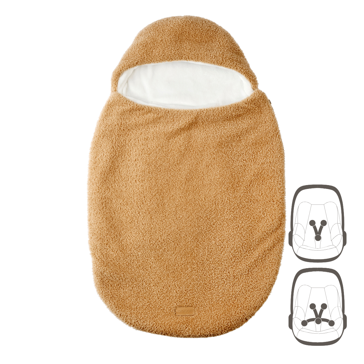 nattou-teddy-babynest-braun-0-6-monate-f-r-autositz-und-kinderwagen image 5