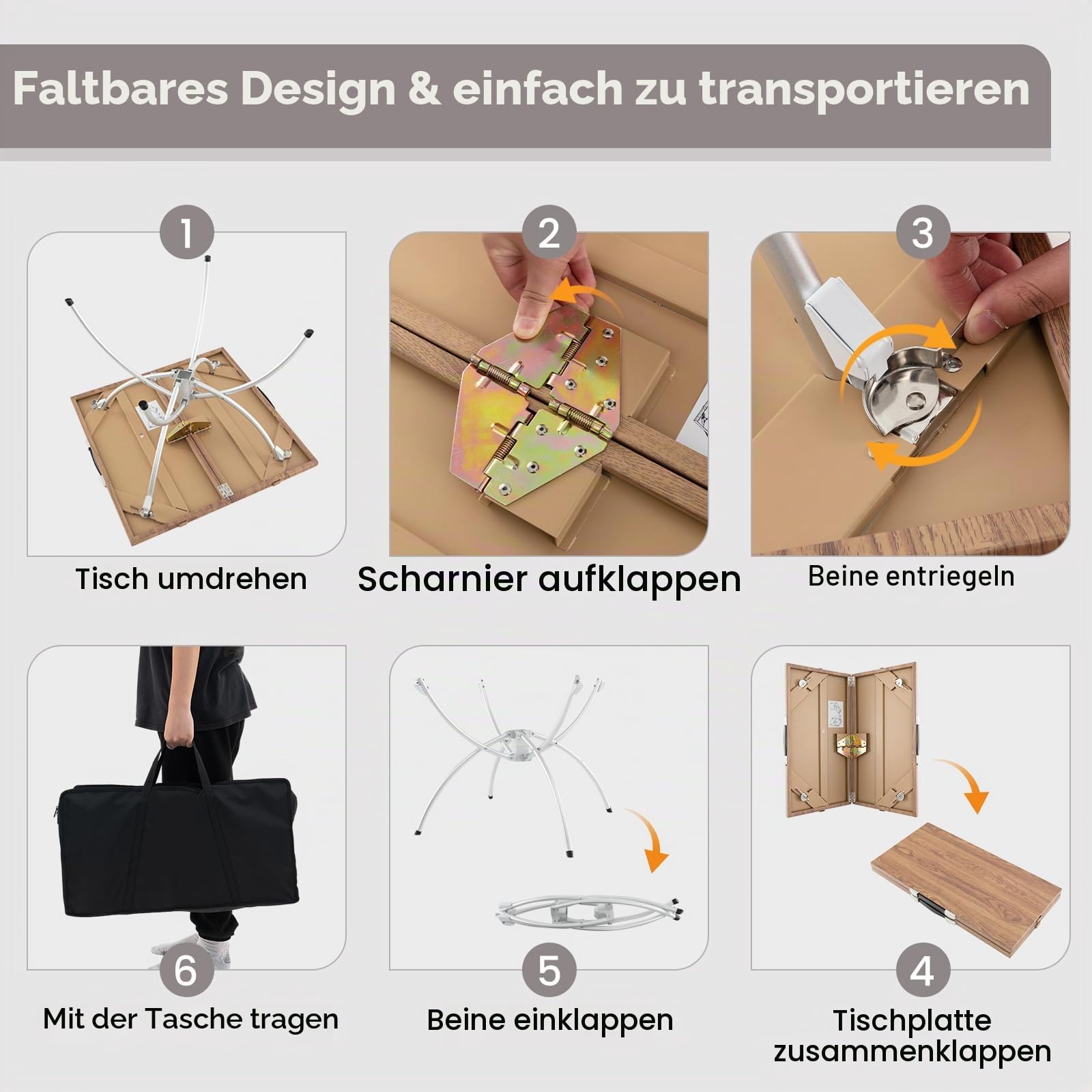 komfotteu-campingtisch-2-in-1-ausziehbar-120x60-cm-alu-holz image 6