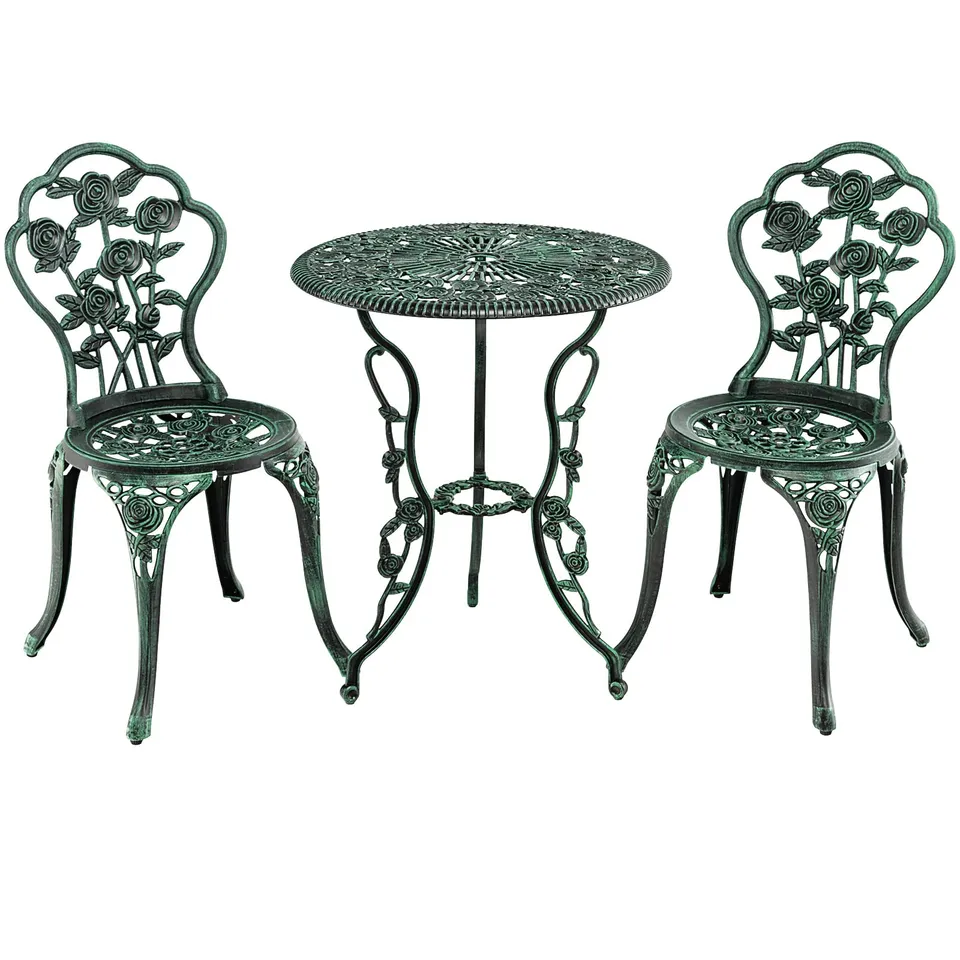 komfotteu-gartenm-bel-set-3-teilig-bistroset-aluminium-bronzegr-n-mit-rosenmuste image 1