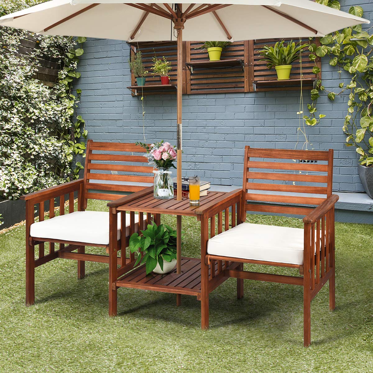 komfotteu-gartenm-bel-set-akazienholz-165x65x88-cm-wei-mit-tisch image 8