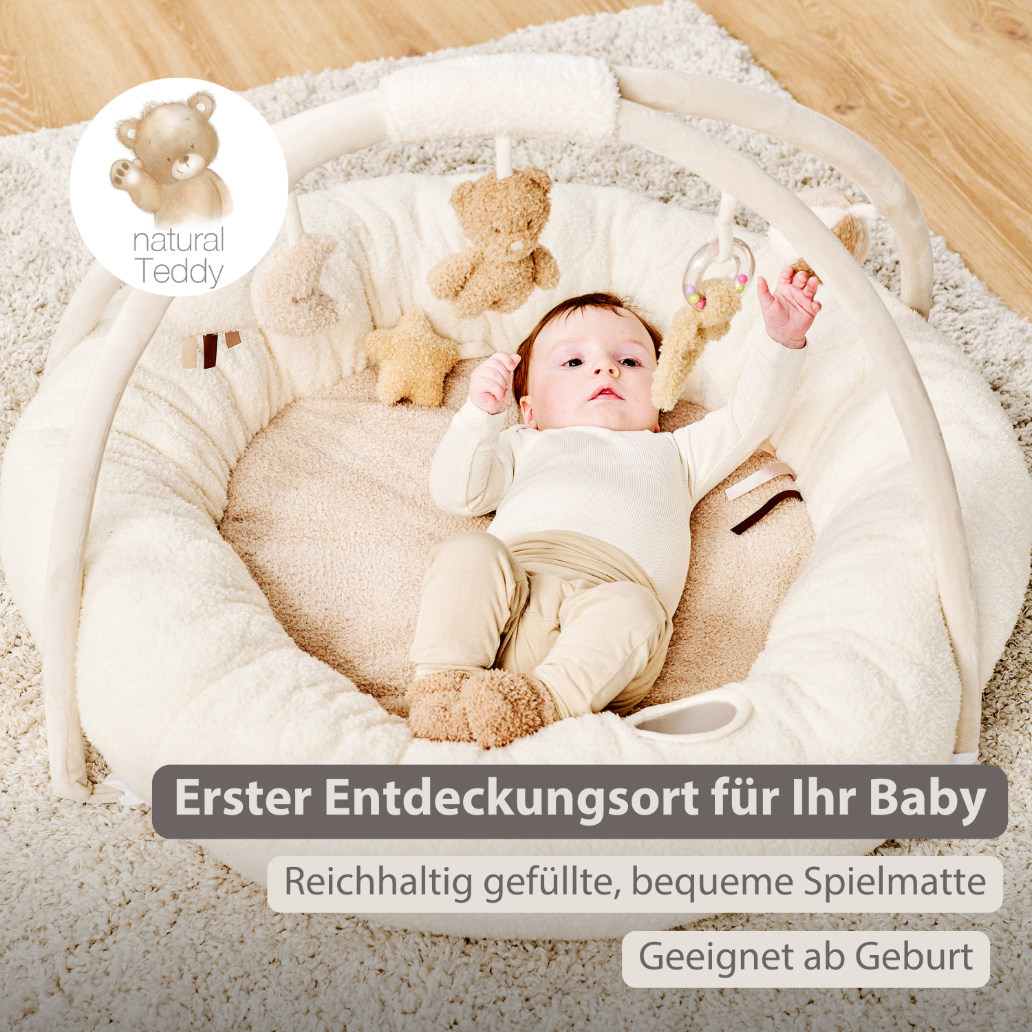 nattou-teddy-spielmatte-baby-mit-b-gen-rund-90x90-cm image 2