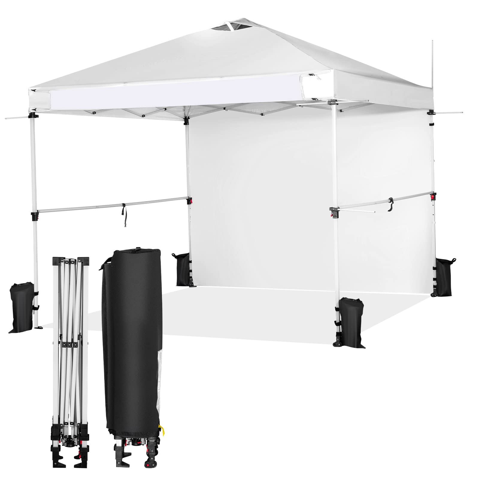 komfotteu-faltpavillon-3x3-m-h-henverstellbar-wei-mit-seitenw-nden image 2