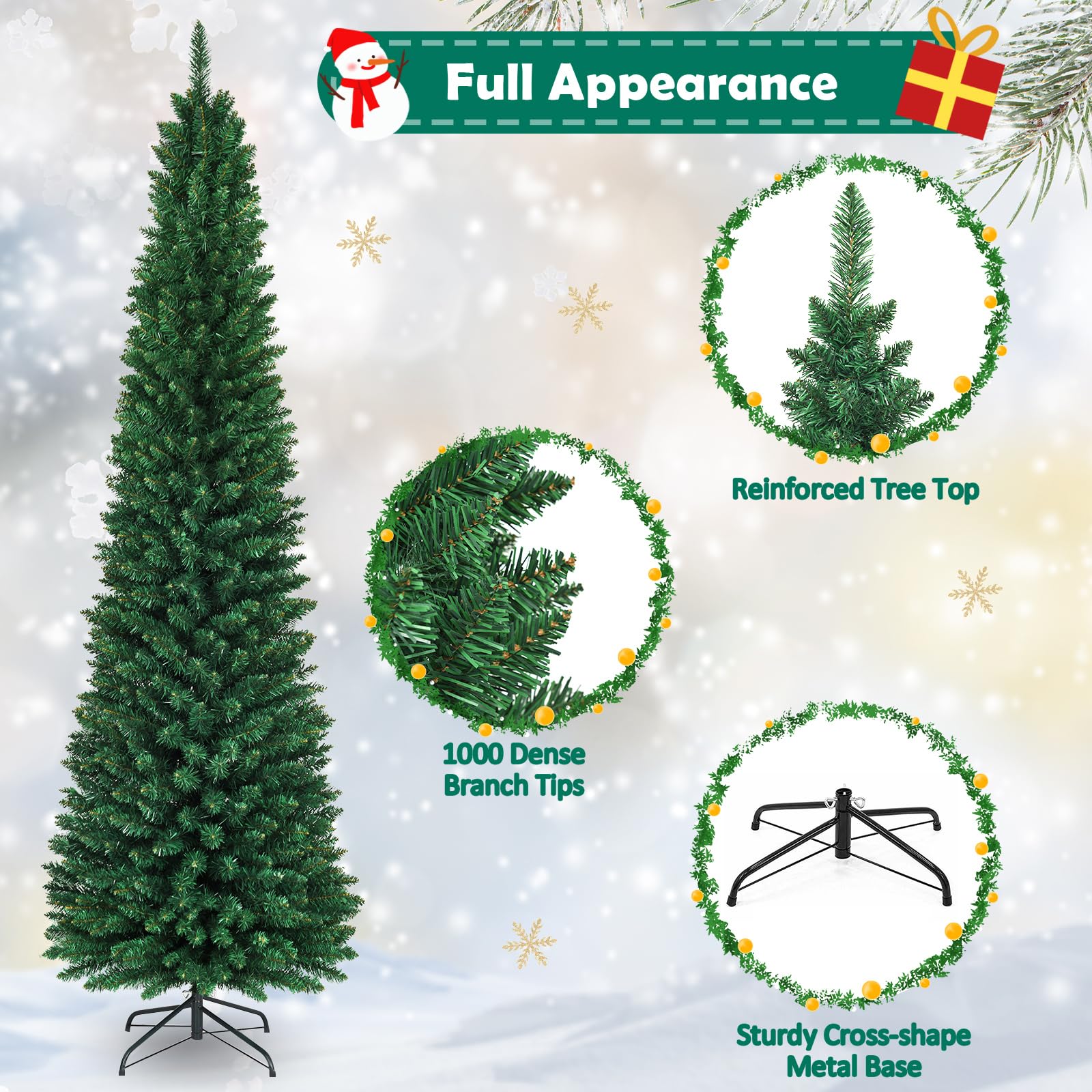 komfotteu-k-nstlicher-weihnachtsbaum-mit-1000-zweigspitzen-und-metallst-nder image 4