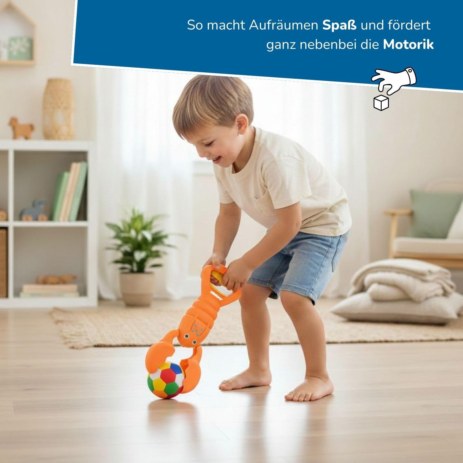alldoro-sandgreifer-hummer-34-cm-sandkasten-krabbe-orange image 4