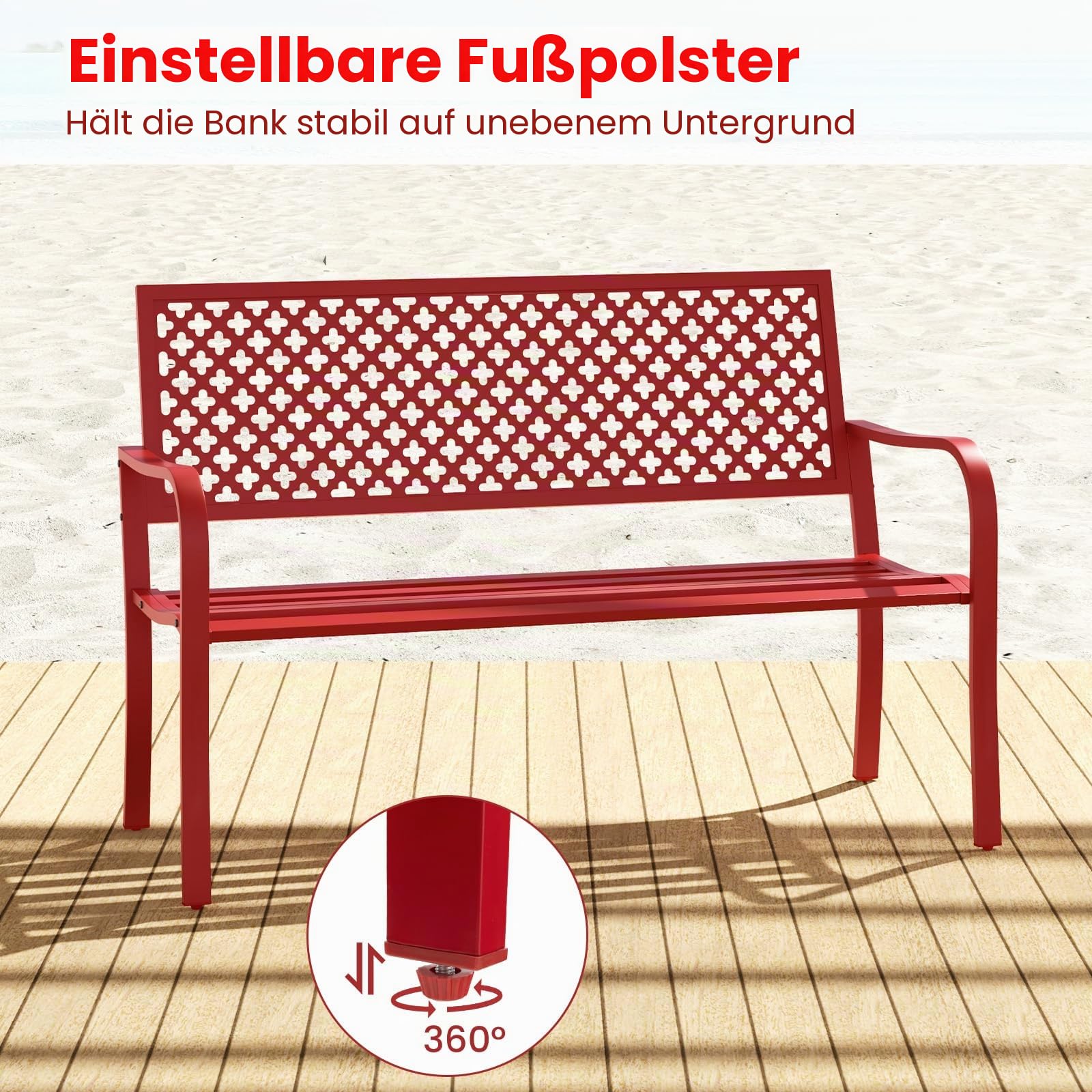 komfotteu-gartenbank-metall-mit-armlehnen-bis-300-kg-belastbar image 4