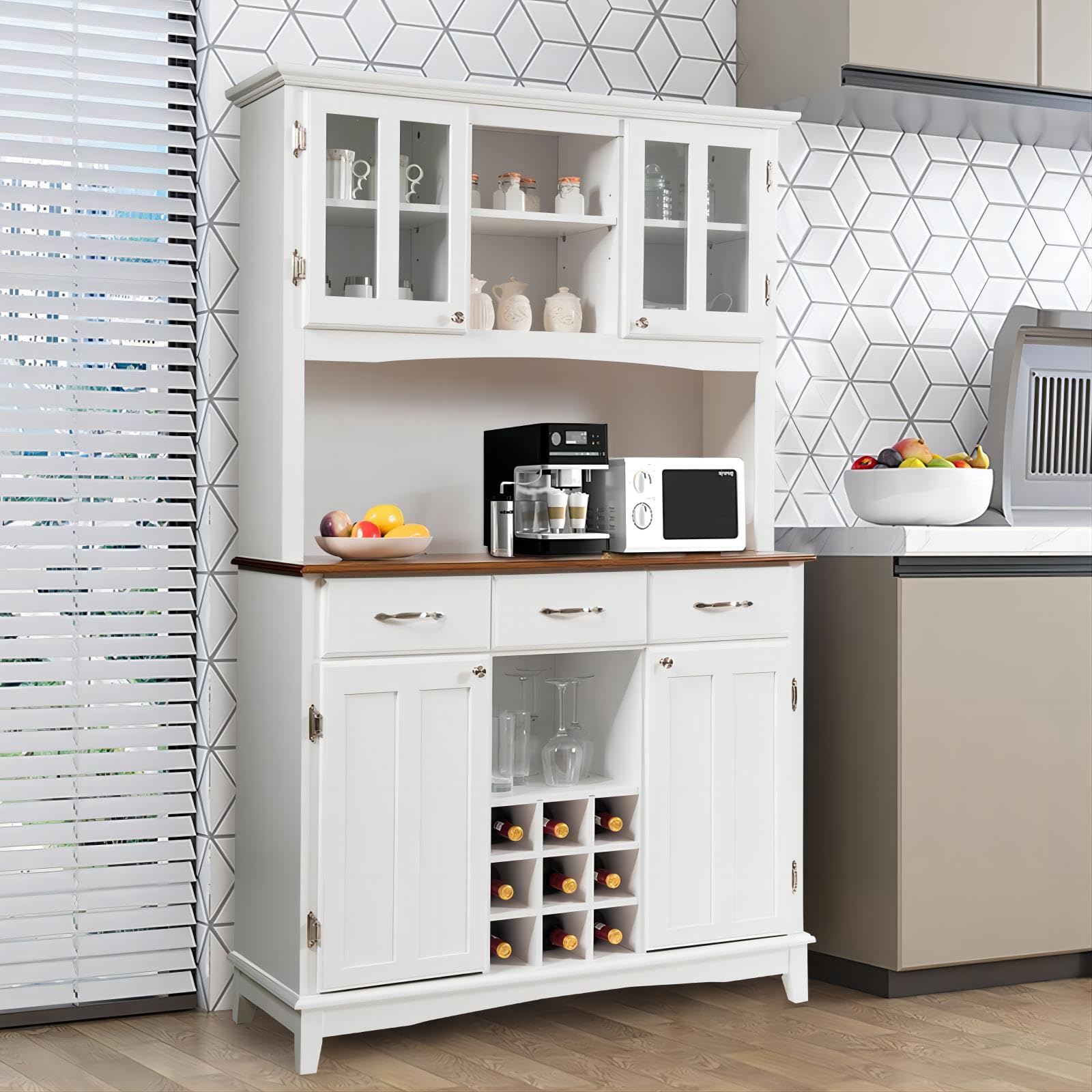 komfotteu-buffetschrank-112x41-5x184-5-cm-wei-mit-weinregal-und-glast-r image 7