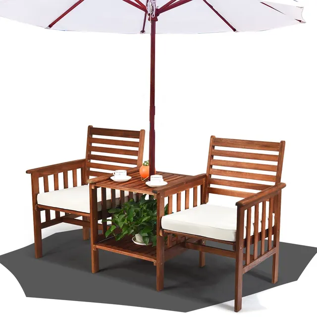 komfotteu-gartenm-bel-set-akazienholz-165x65x88-cm-wei-mit-tisch image 1