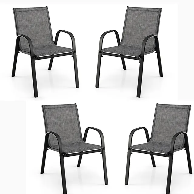 komfotteu-gartenst-hle-stapelbar-mit-armlehnen-4er-set image 1