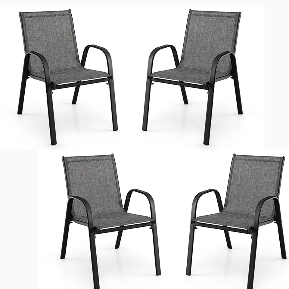 komfotteu-gartenst-hle-stapelbar-mit-armlehnen-4er-set image 1