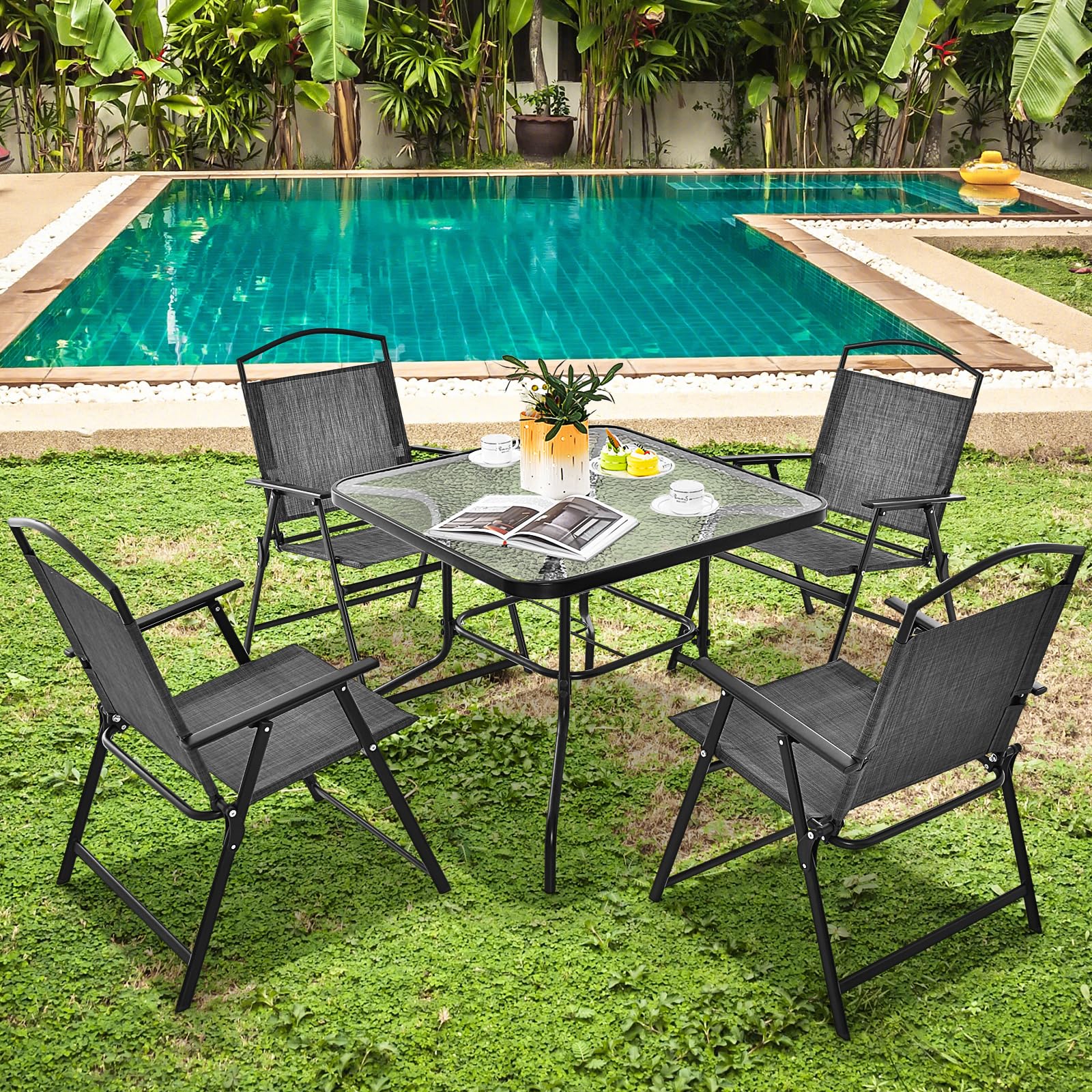 komfotteu-5-teiliges-gartenm-bel-set-mit-glastisch-und-4-textilene-klappst-hlen image 8