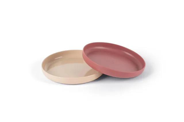 dantoy-tiny-biobased-tellerset-nude-ruby-red-6240 image 1