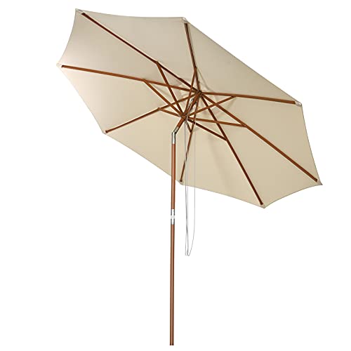 komfotteu-sonnenschirm-knickbar-270-300cm-holz-mit-8-streben image 7
