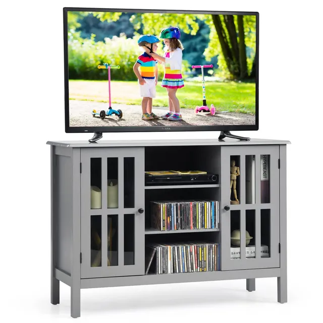 komfotteu-tv-lowboard-f-r-50-zoll-grau-109x40x77-cm image 1