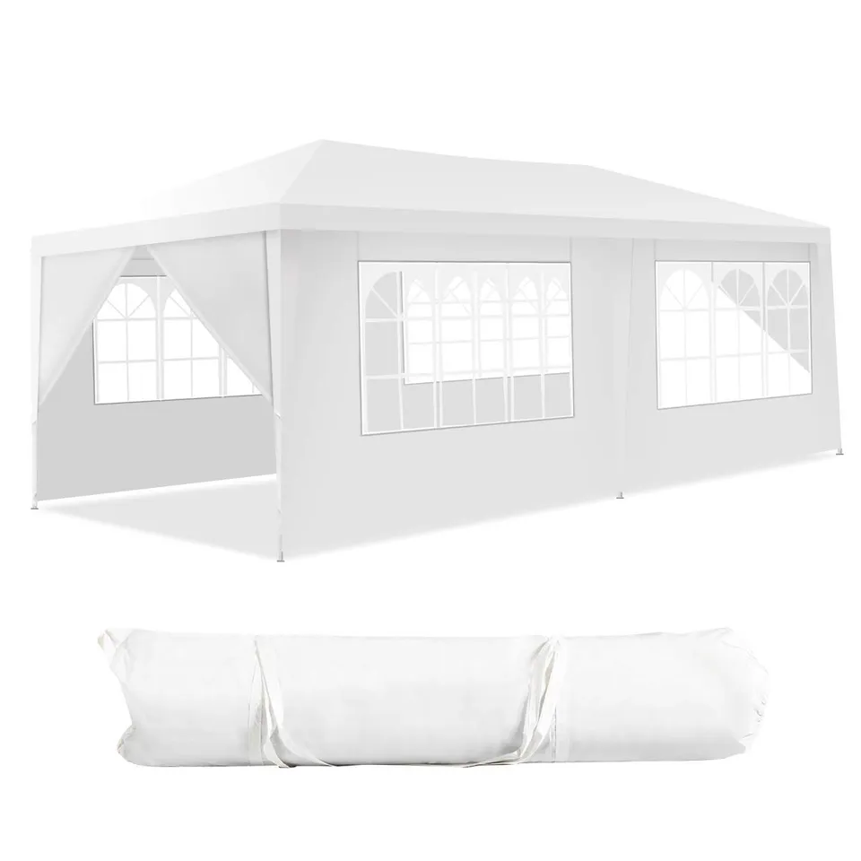 komfotteu-gartenpavillon-3x6m-partyzelt-mit-4-seitenw-nden-wei image 1