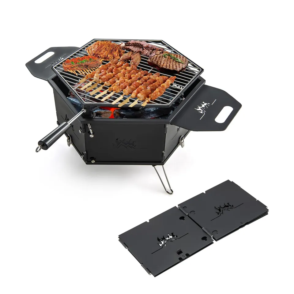 komfotteu-holzkohlegrill-zusammenklappbar-2-in-1-tischgrill image 1