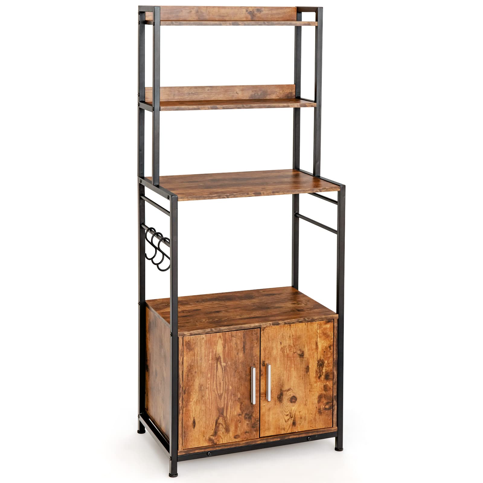 komfotteu-k-chenregal-4-ebenen-60x40x150-cm-b-ckerregal-vintage-braun image 8