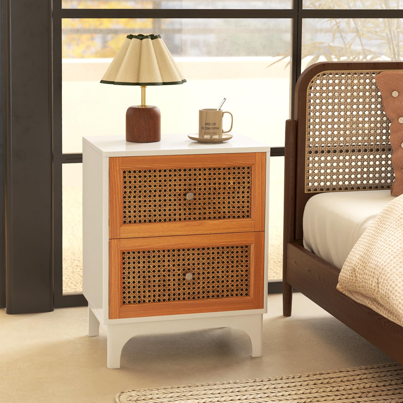 komfotteu-nachttisch-rattan-40x30x60-5-cm-2-schubladen image 7