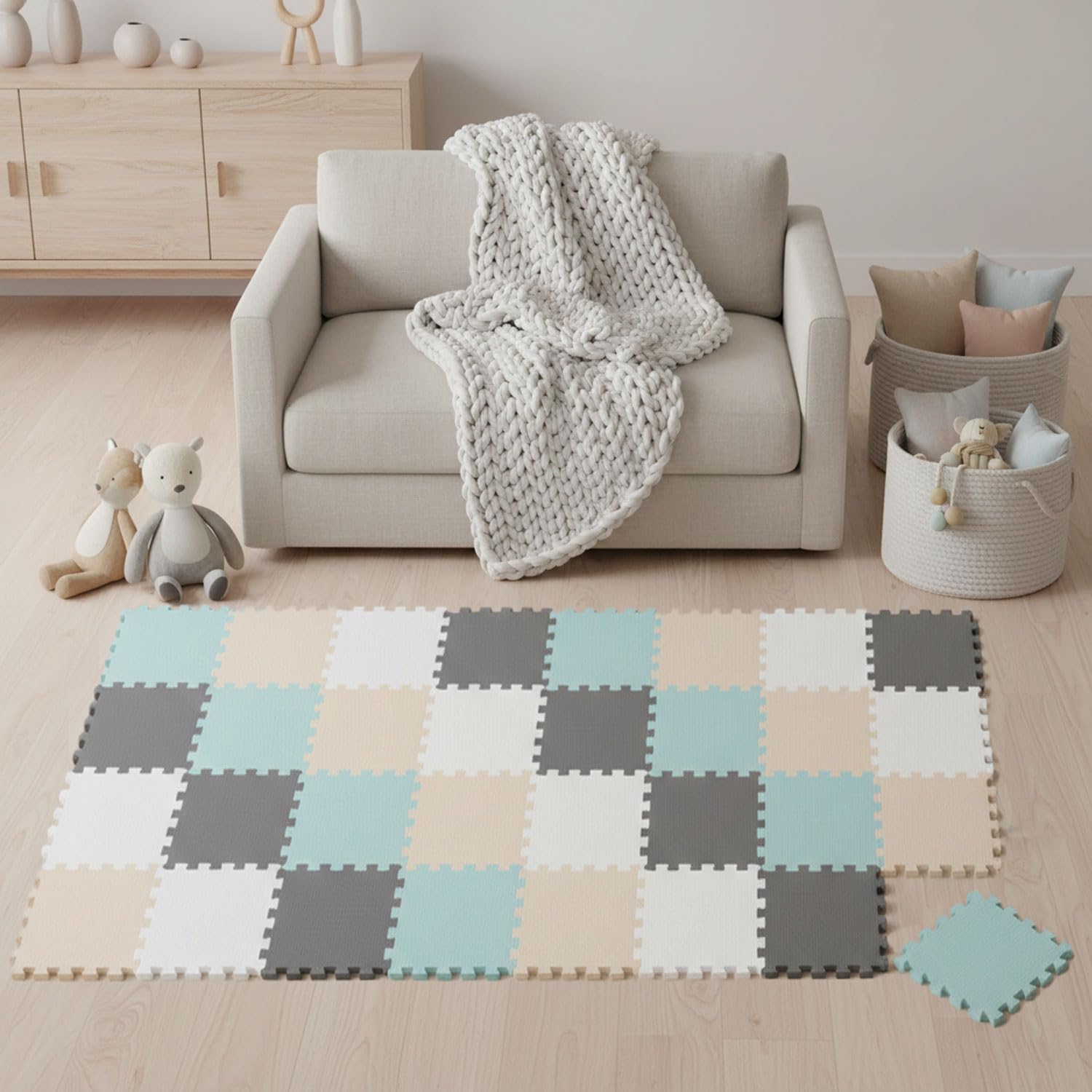littletom-spielmatte-baby-puzzlematte-pastell-36-teilig-180-x-180-cm-eva-30-x-30-2 image 1
