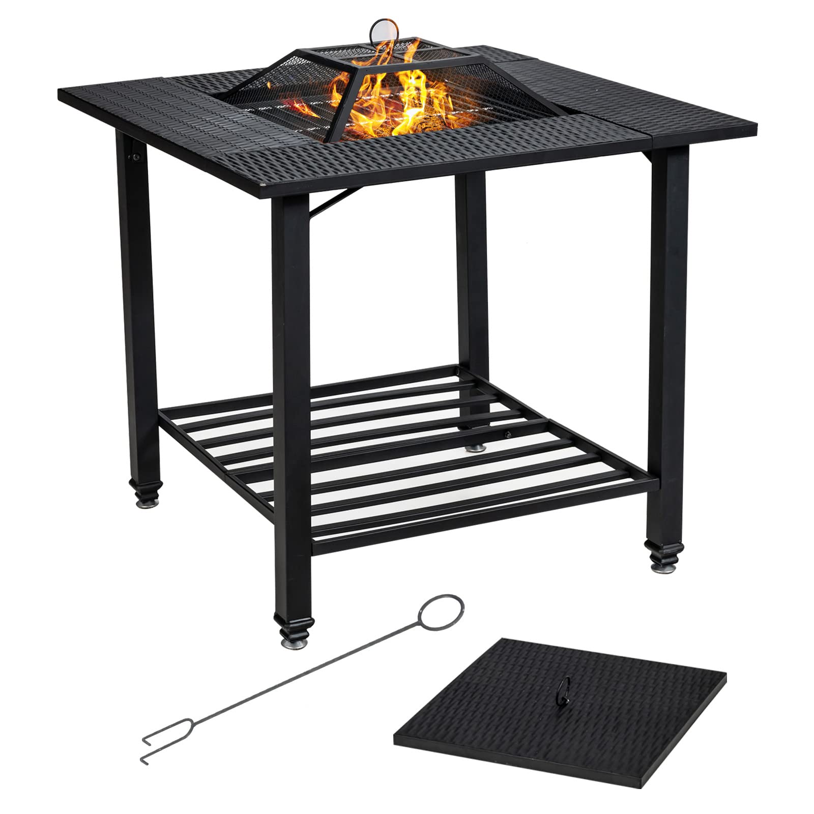 komfotteu-4-in-1-feuerschale-mit-tisch-79x79x78-cm-schwarz image 1