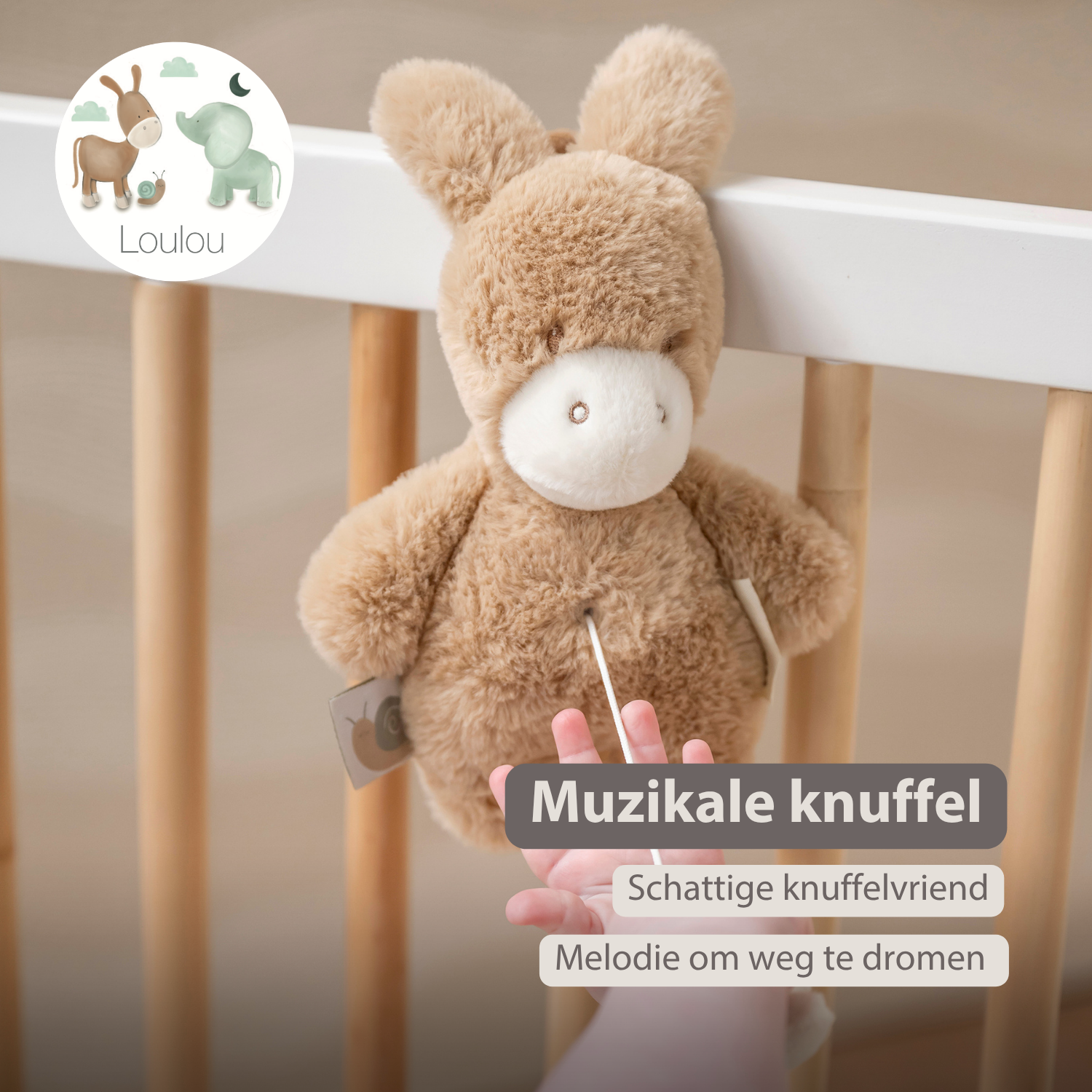 nattou-loulou-mini-spieluhr-esel-20-cm-karamell image 7
