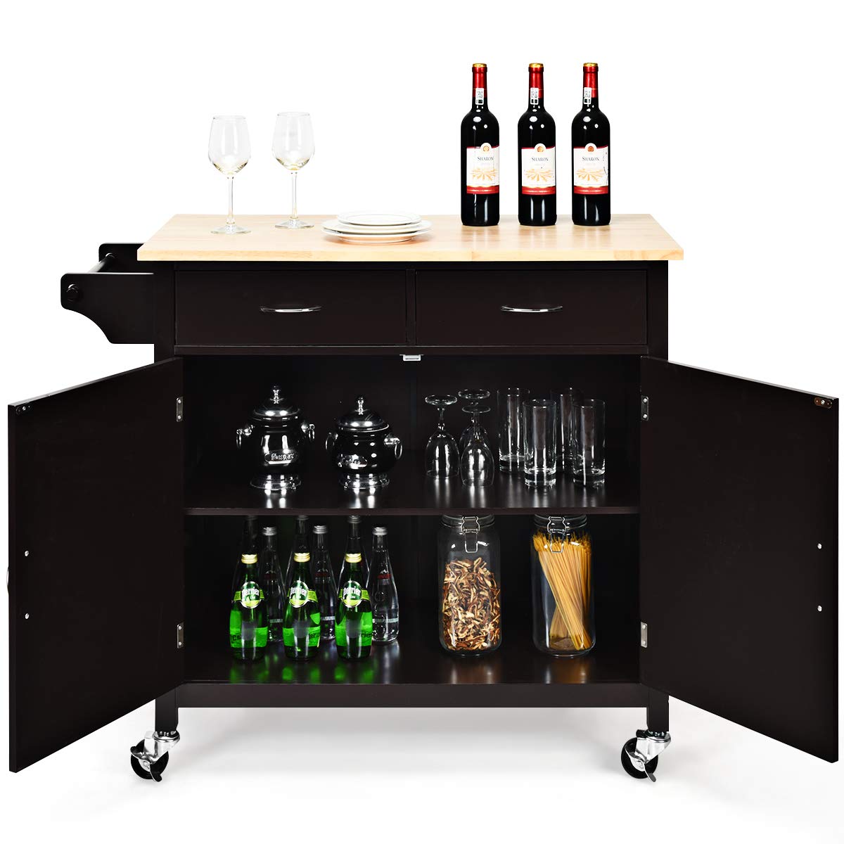 komfotteu-k-chenwagen-k-cheninsel-110-x-48-x-90-cm-mit-schubladen-braun image 1