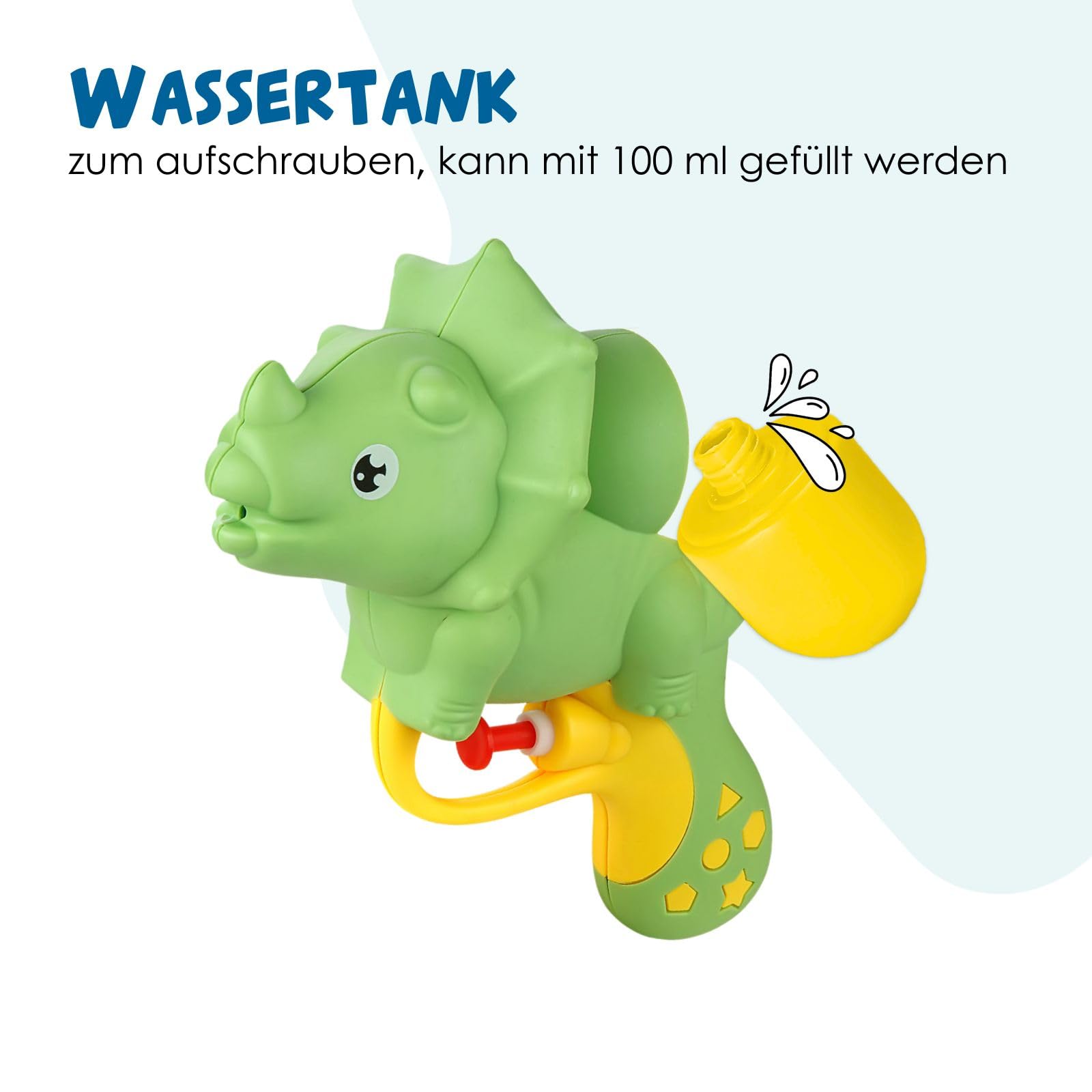alldoro-dino-wasserpistolen-12er-set-100-ml-16-cm-bunt image 4