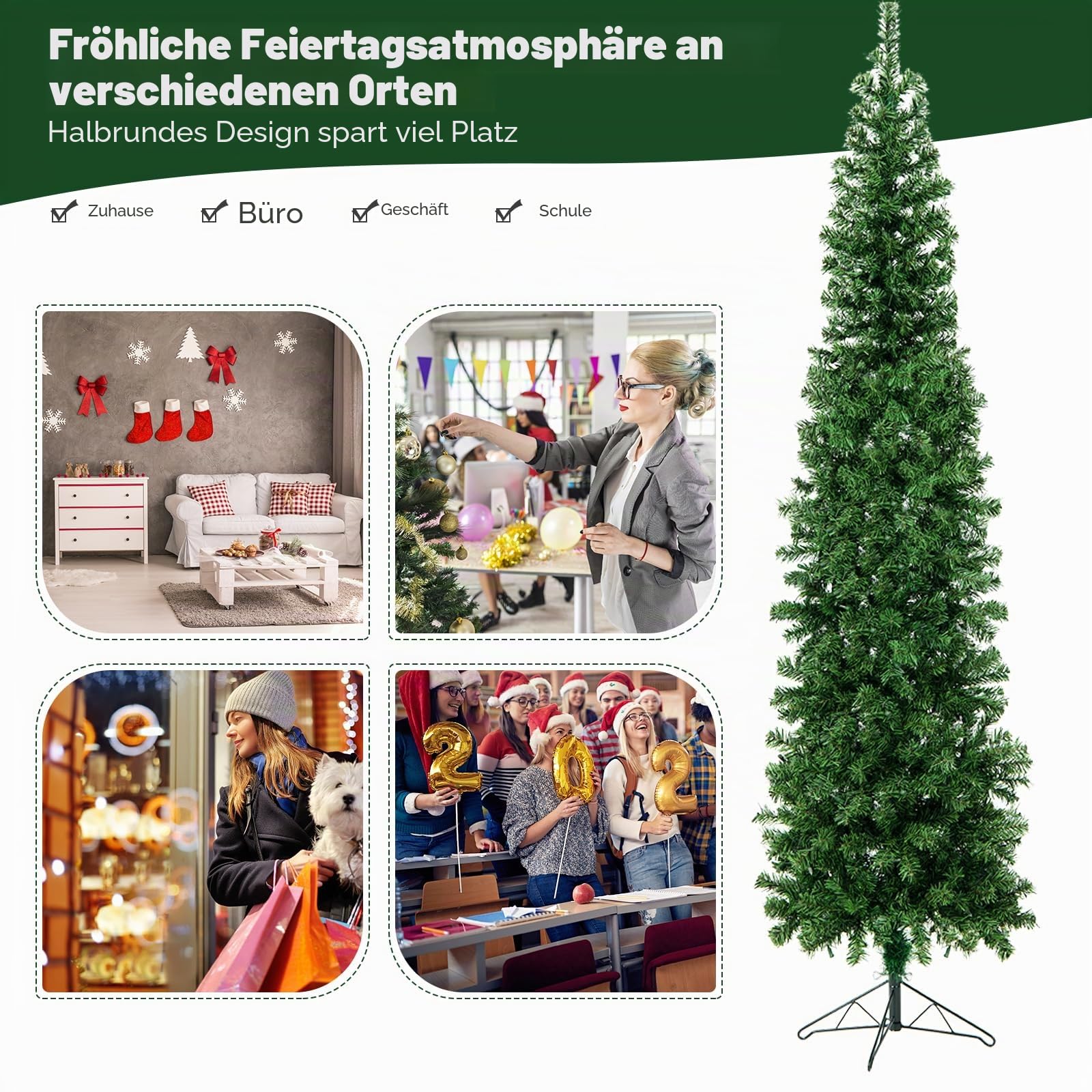 komfotteu-k-nstlicher-bleistiftbaum-210-cm-weihnachtsbaum-mit-150-led image 6