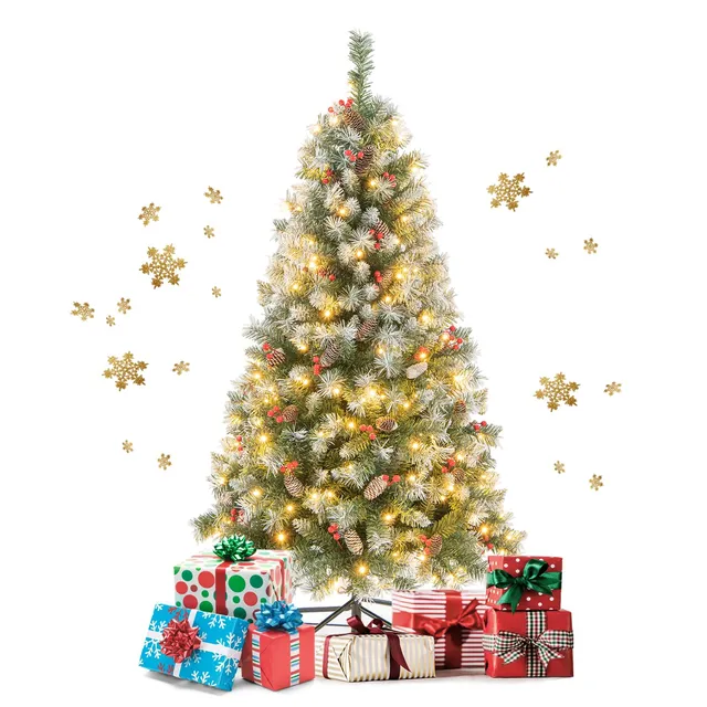 komfotteu-k-nstlicher-weihnachtsbaum-150-cm-mit-200-led-lichtern-und-8-modi image 1