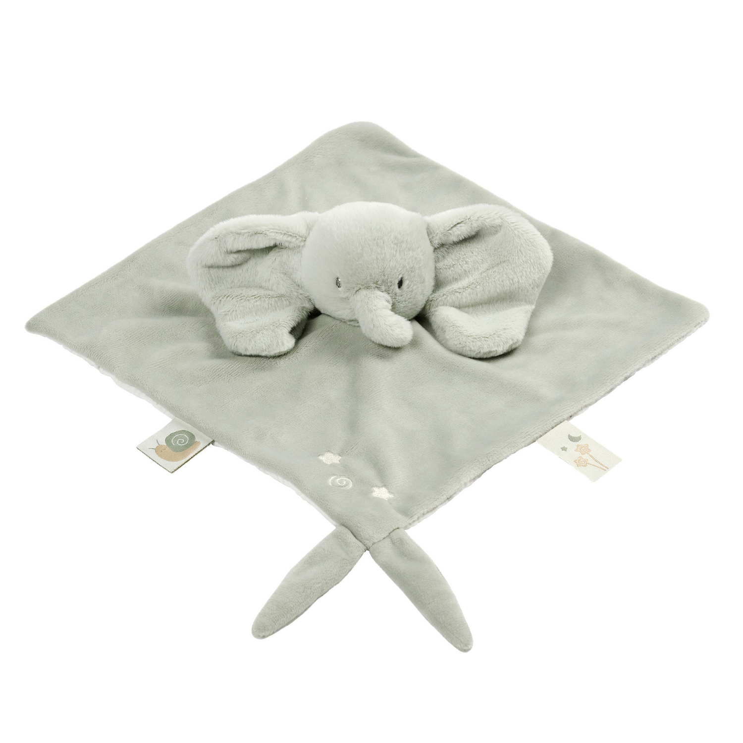 nattou-loulou-kuscheltuch-elefant-28-x-28-cm-lindengr-n image 1