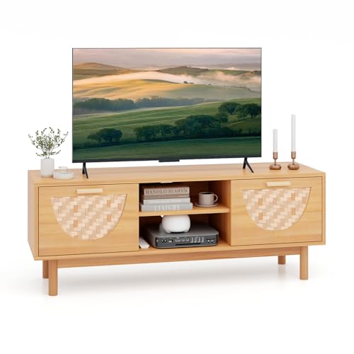 komfotteu-fernsehtisch-tv-schrank-holz-120x35x45-5-cm-f-r-tv-bis-55-zoll-mit-bam image 8