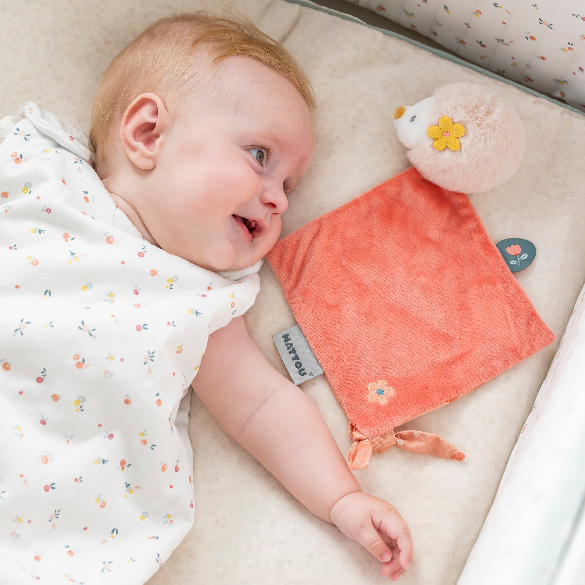 nattou-mila-lana-zo-schnuffeltuch-igel-zo-doudou-mit-schnullerhalter image 3
