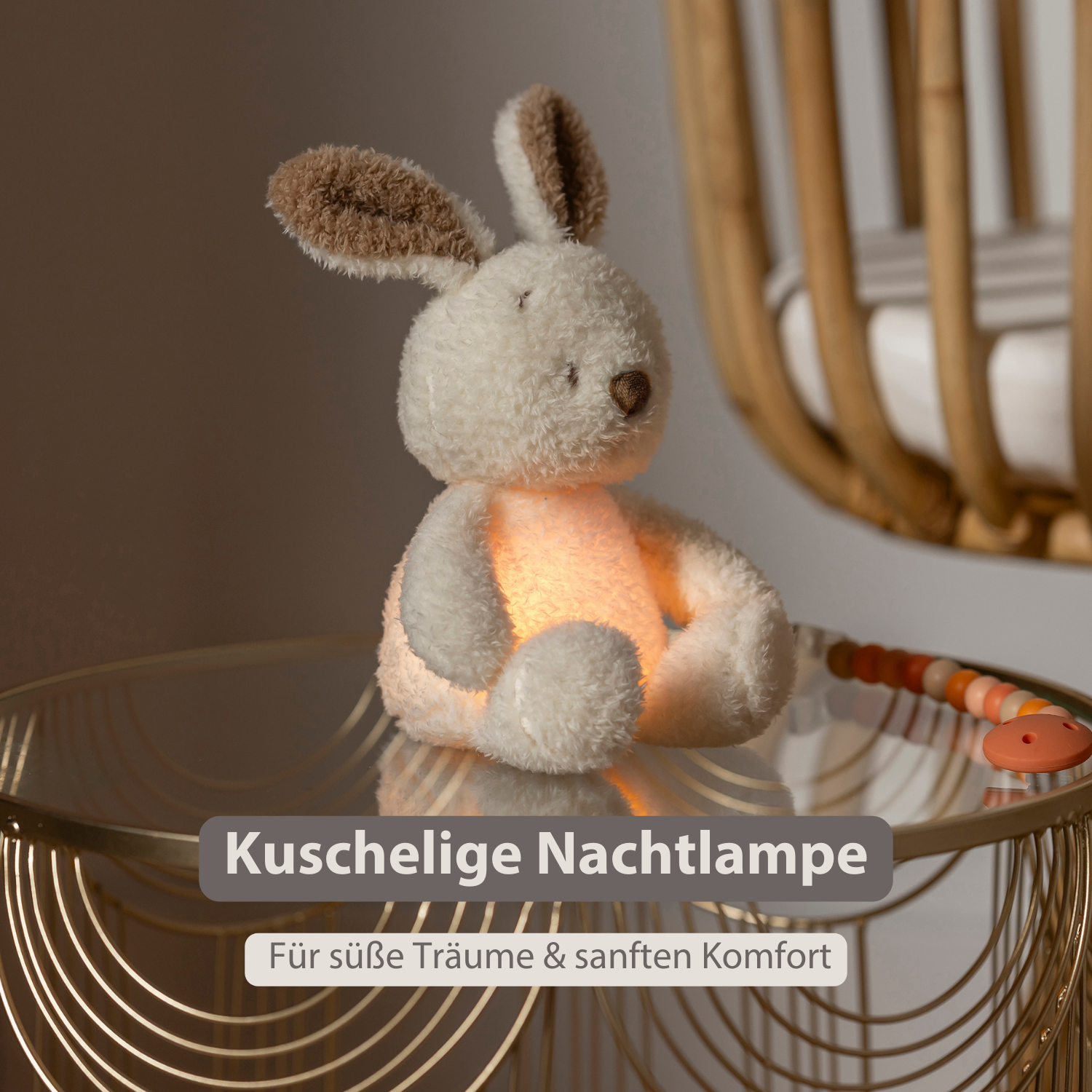 nattou-teddy-baby-nachtlicht-kaninchen-25-cm-beige image 2