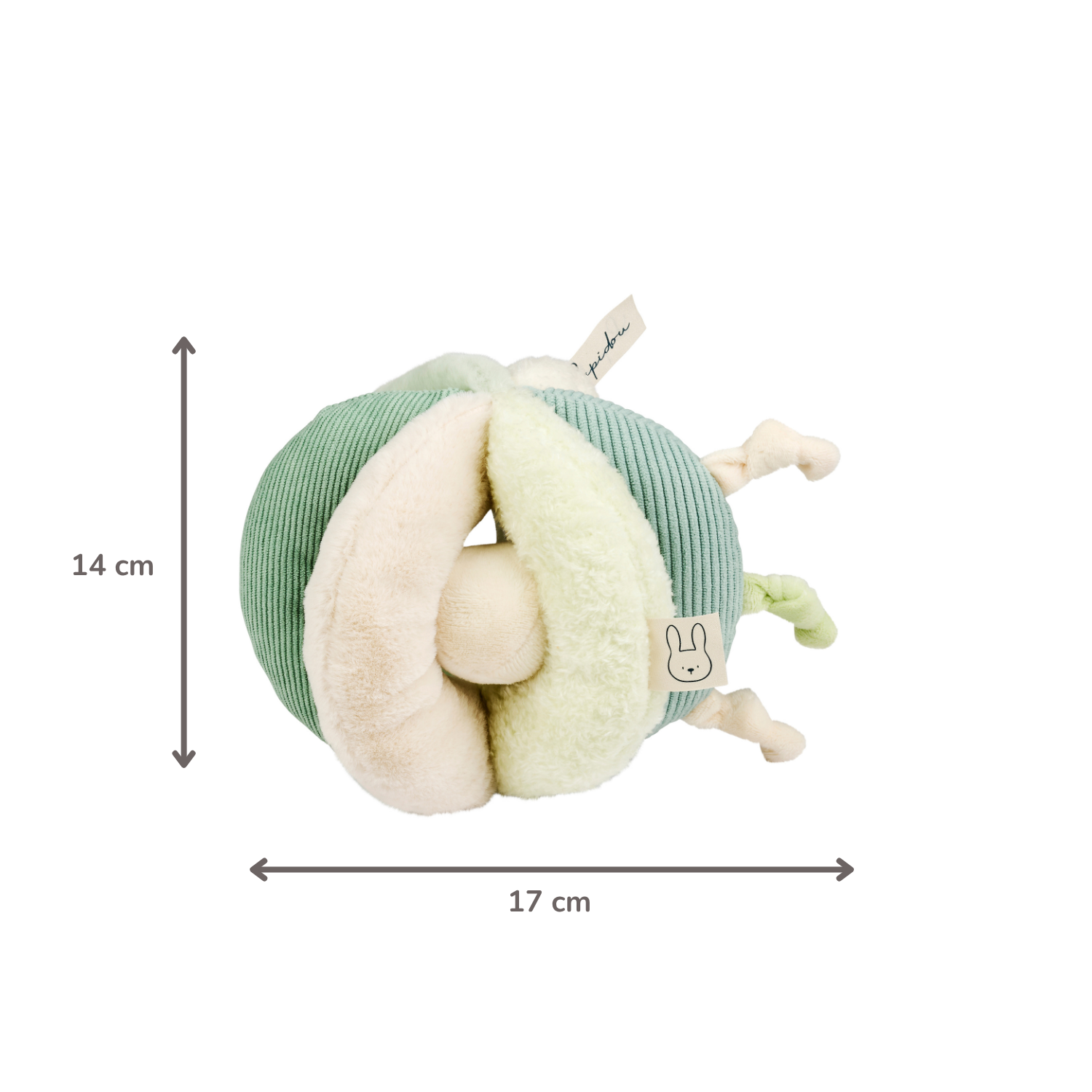 nattou-lapidou-ball-17-cm-lindengr-n-aktivit-tsball-mit-rassel image 5