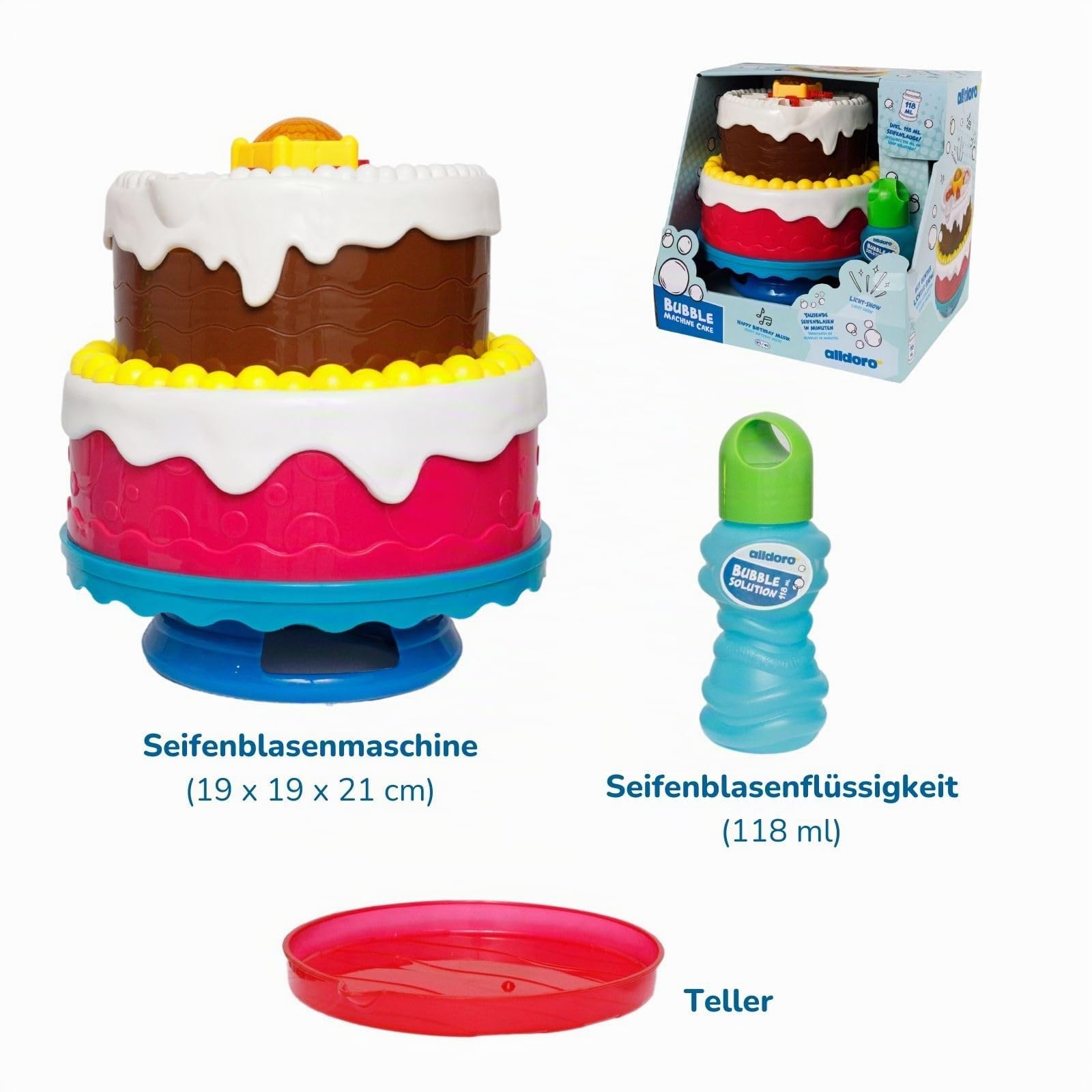 alldoro-seifenblasenmaschine-torte-mit-licht-sound-inkl-118-ml-18-5-cm image 8