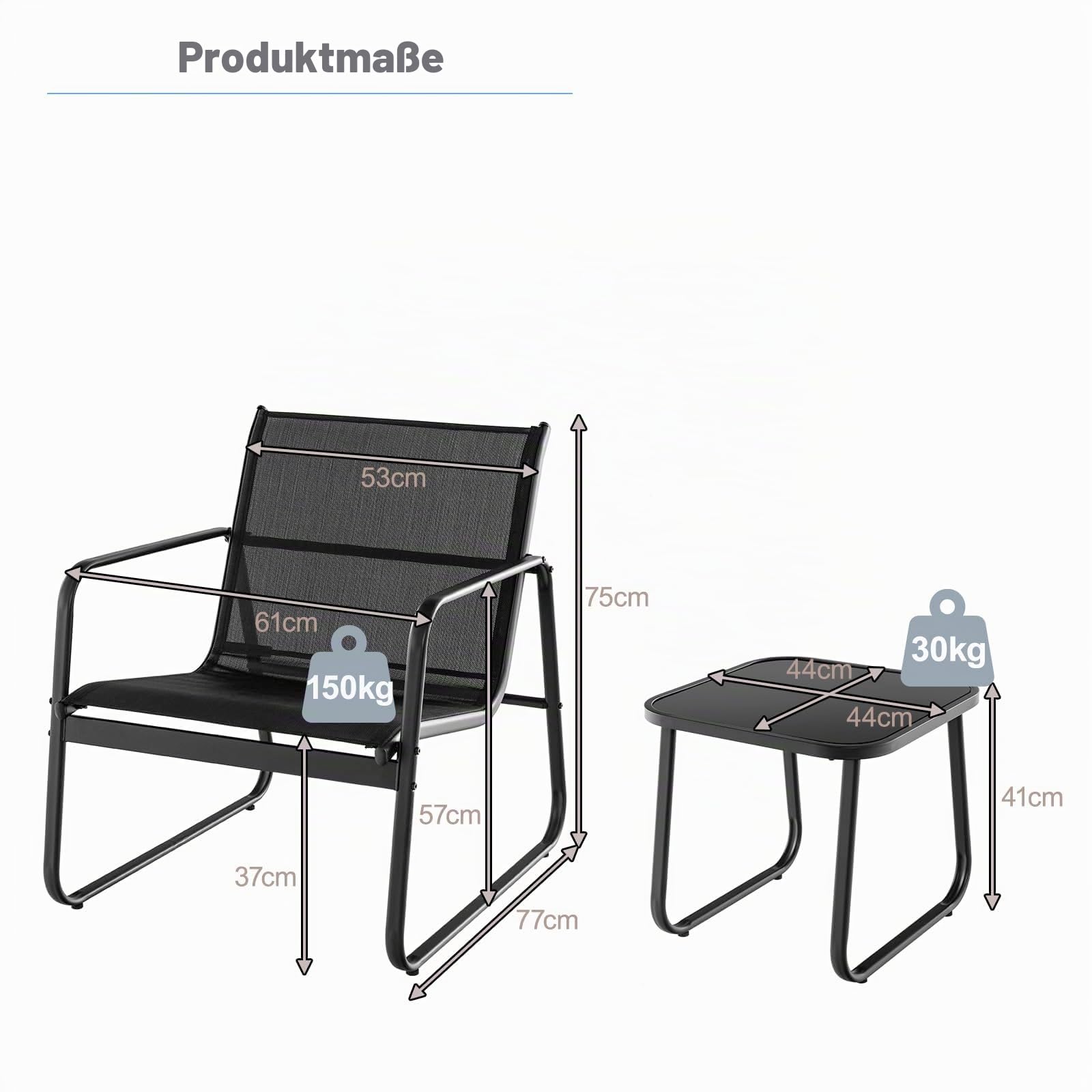 komfotteu-balkonset-3-tlg-bistro-set-mit-2-stapelst-hlen-und-glastisch-schwarz image 6